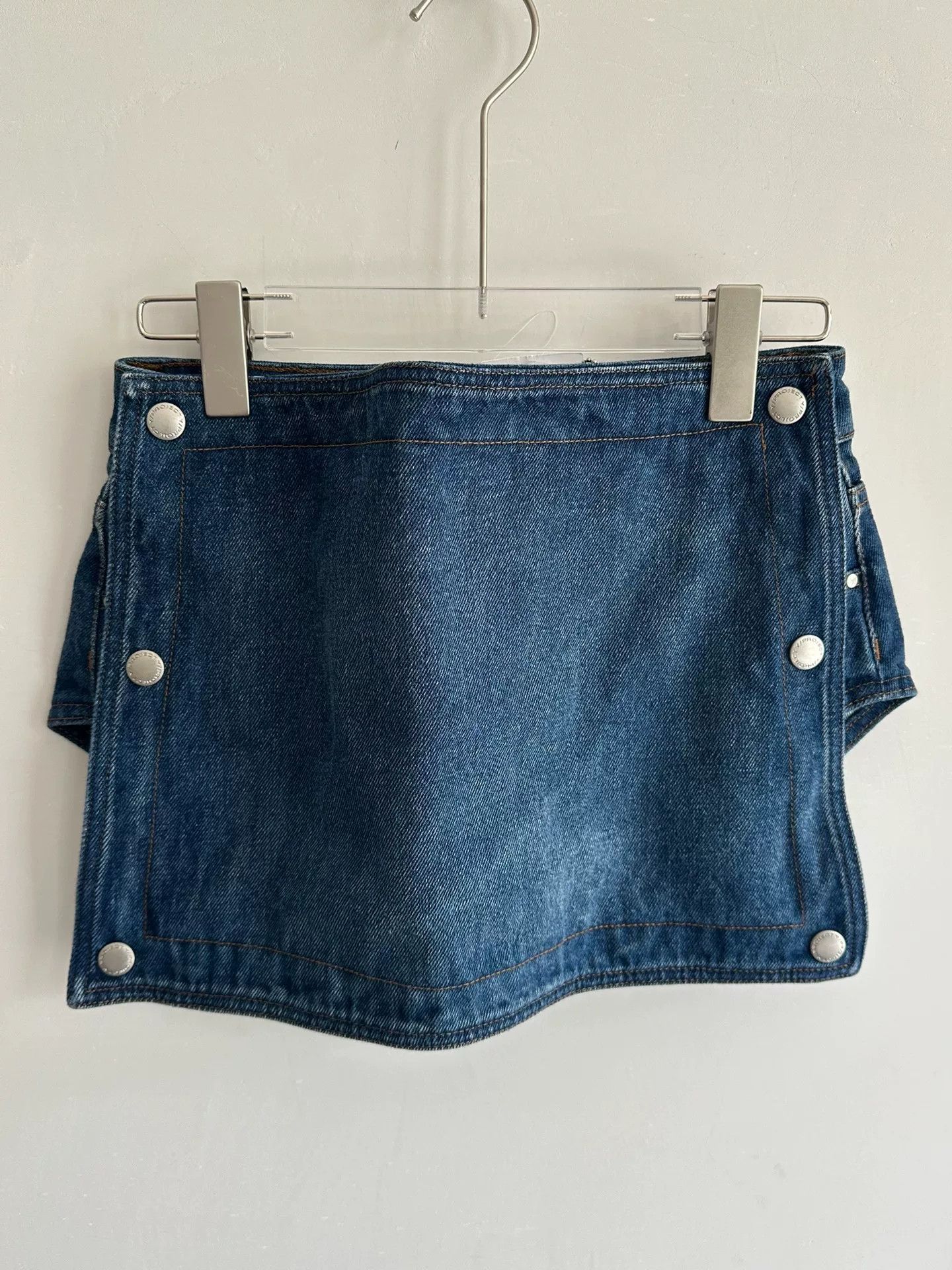 DEN IM by SIKI IM Y PROJECT Button Deconstructed Denim Skirt-Pants Size 24" / US 00 / IT 34 - 2 Thumbnail