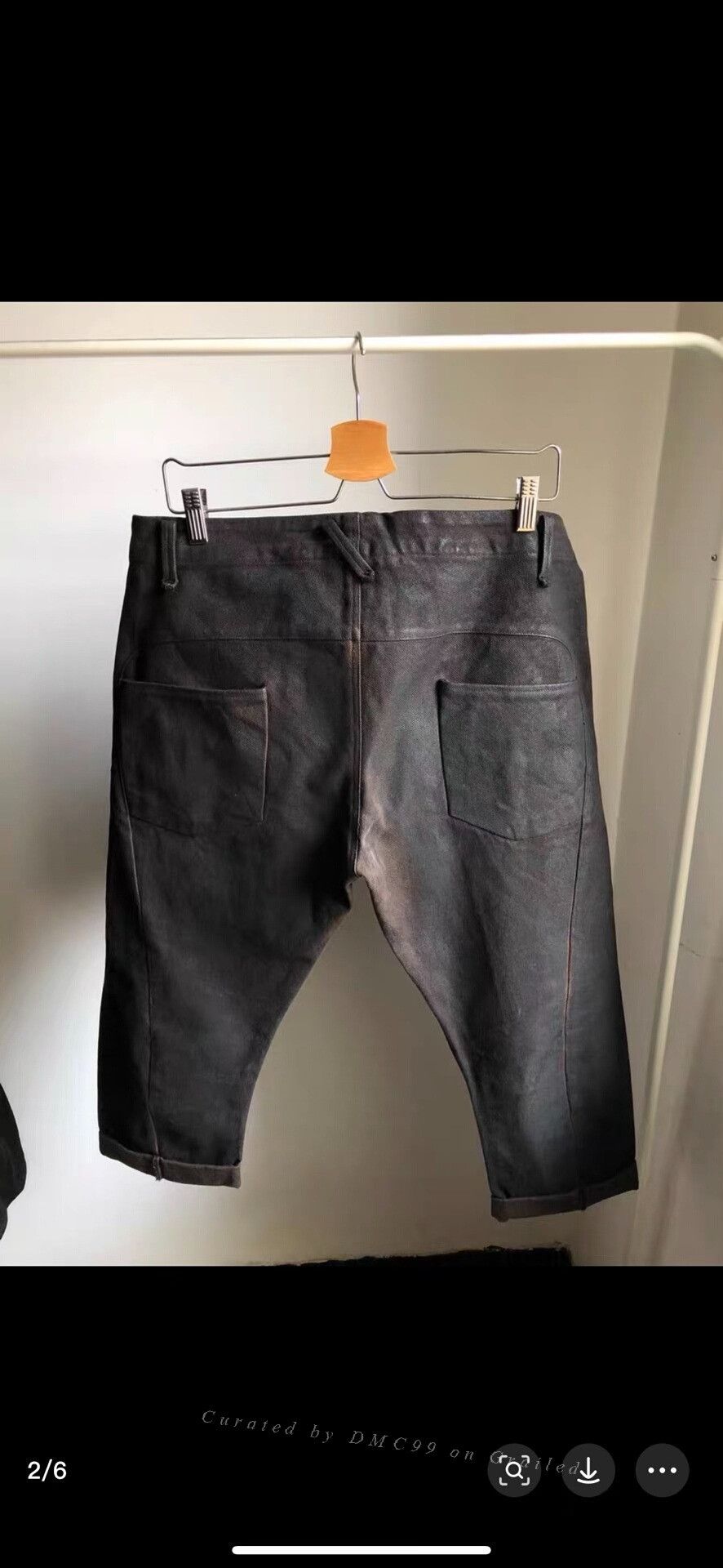 Zam Barrett Zambarrett Waxed Cropped Casual Pants Size US 34 / EU 50 - 2 Thumbnail