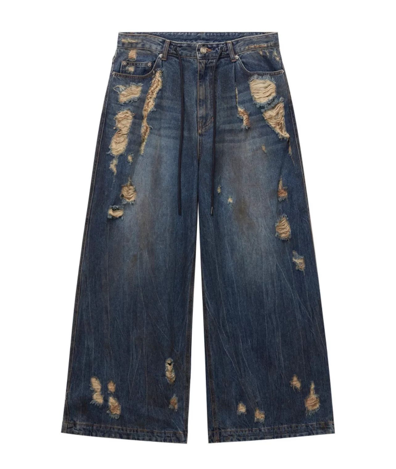 Juun.J JUUN.J Distressed Denim Jeans Size US 34 / EU 50 - 2 Thumbnail