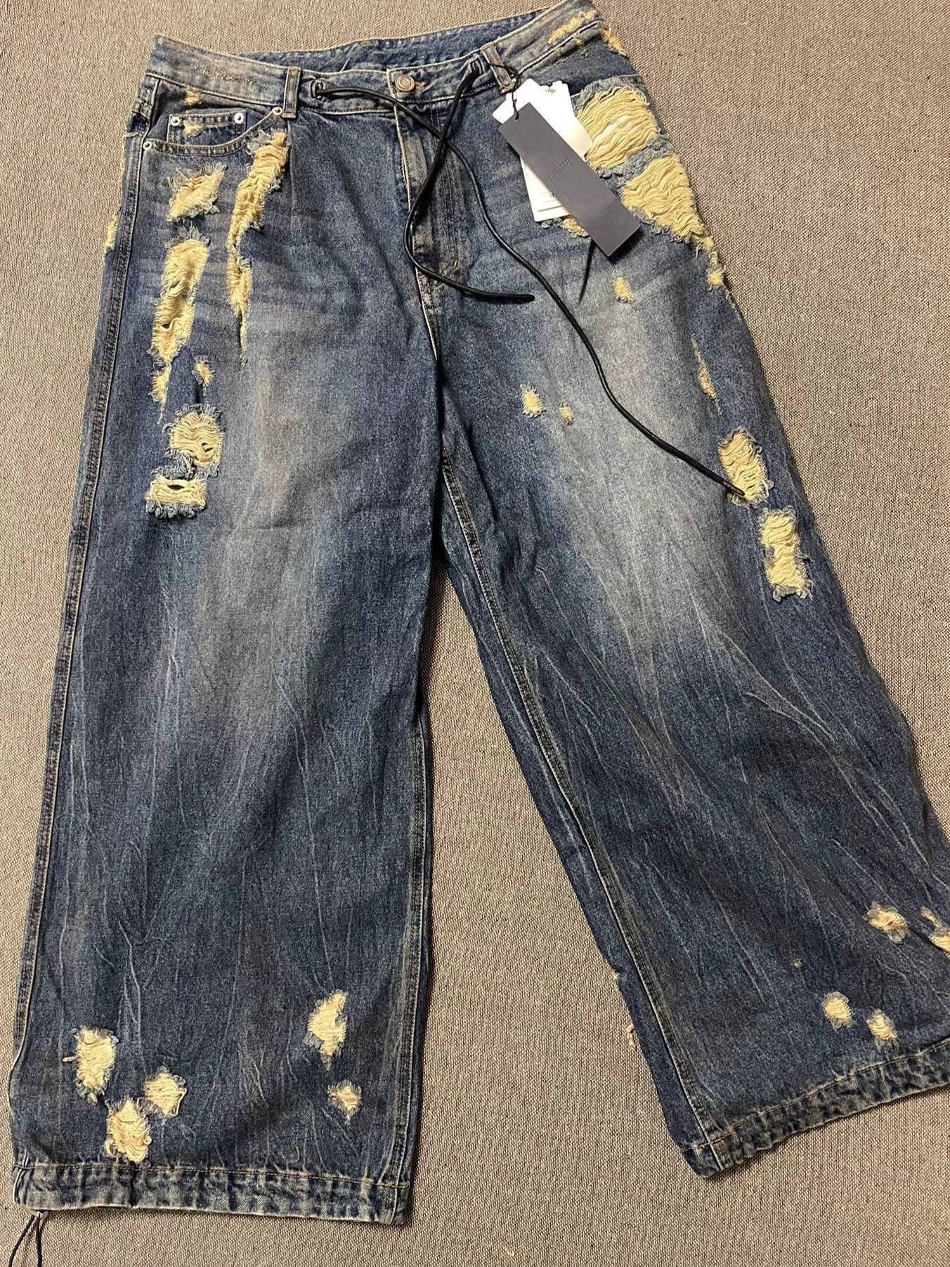 Juun.J JUUN.J Distressed Denim Jeans Size US 34 / EU 50 - 5 Thumbnail