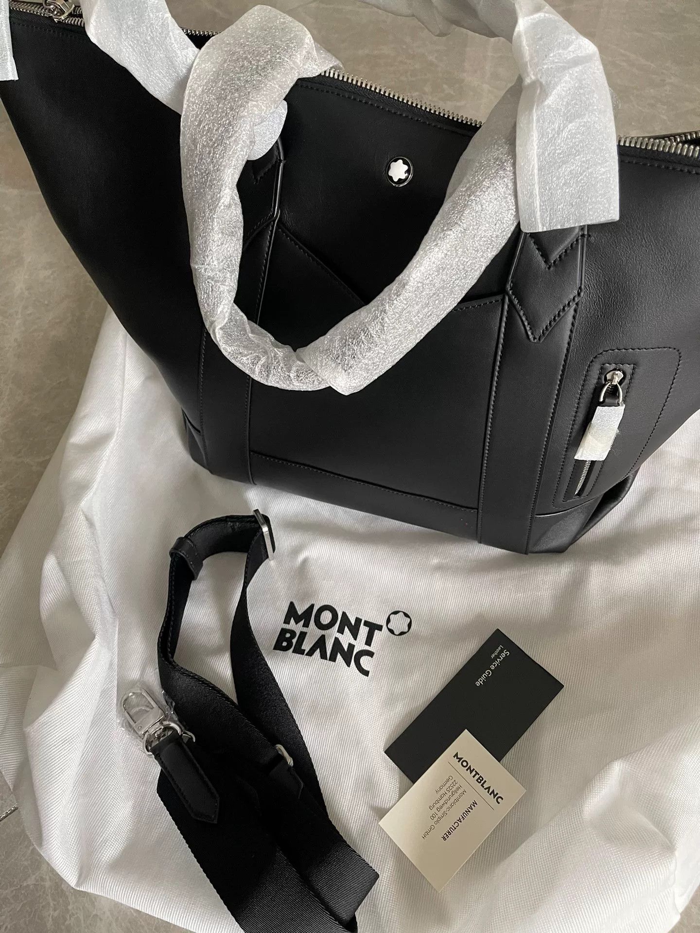 Montblanc Montblanc Black Leather Bag Size ONE SIZE - 5 Thumbnail