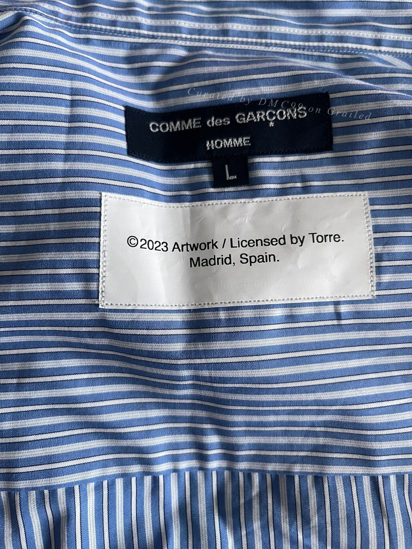 Comme des Garcons Homme CDG Homme Chest Comic Patch Shirt Size US L / EU 52-54 / 3 - 3 Thumbnail