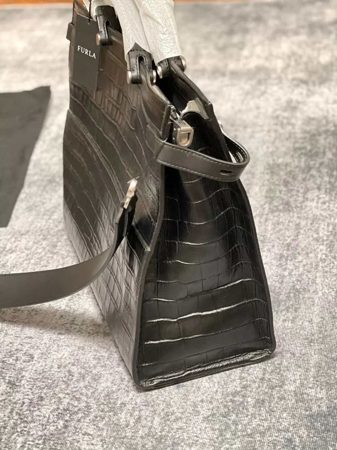 Furla Furla Crocodile Embossed Handbag Size ONE SIZE - 3 Thumbnail