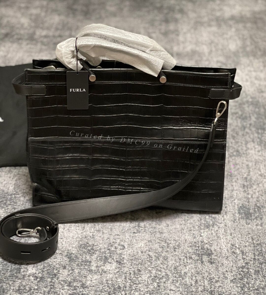 Furla Furla Crocodile Embossed Handbag Size ONE SIZE - 4 Thumbnail