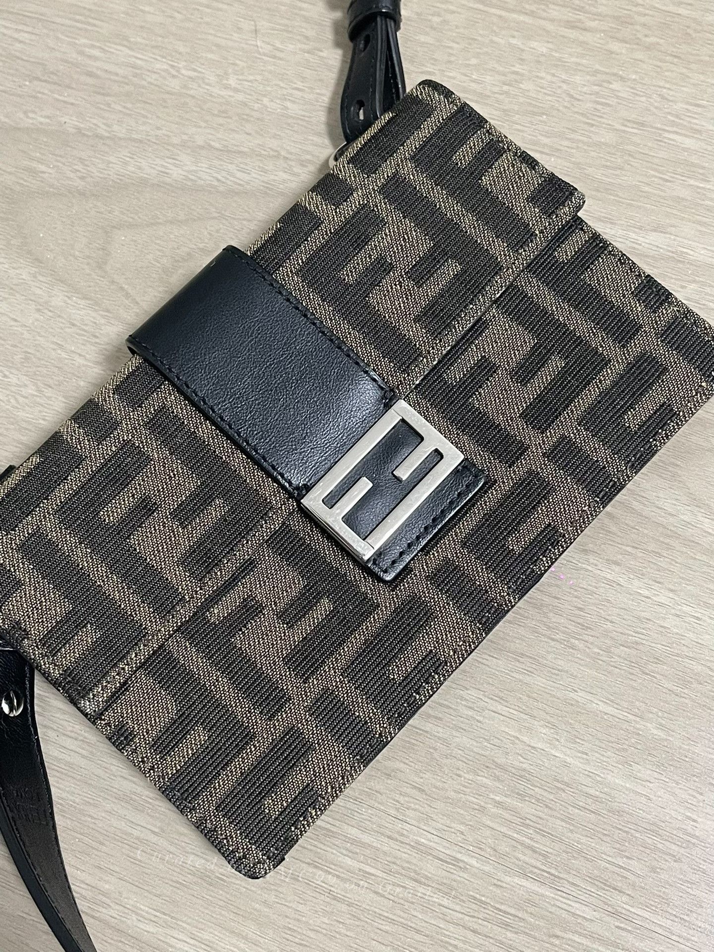 Fendi Fendi Baguette FF Canvas Logo Bag Size ONE SIZE - 2 Thumbnail