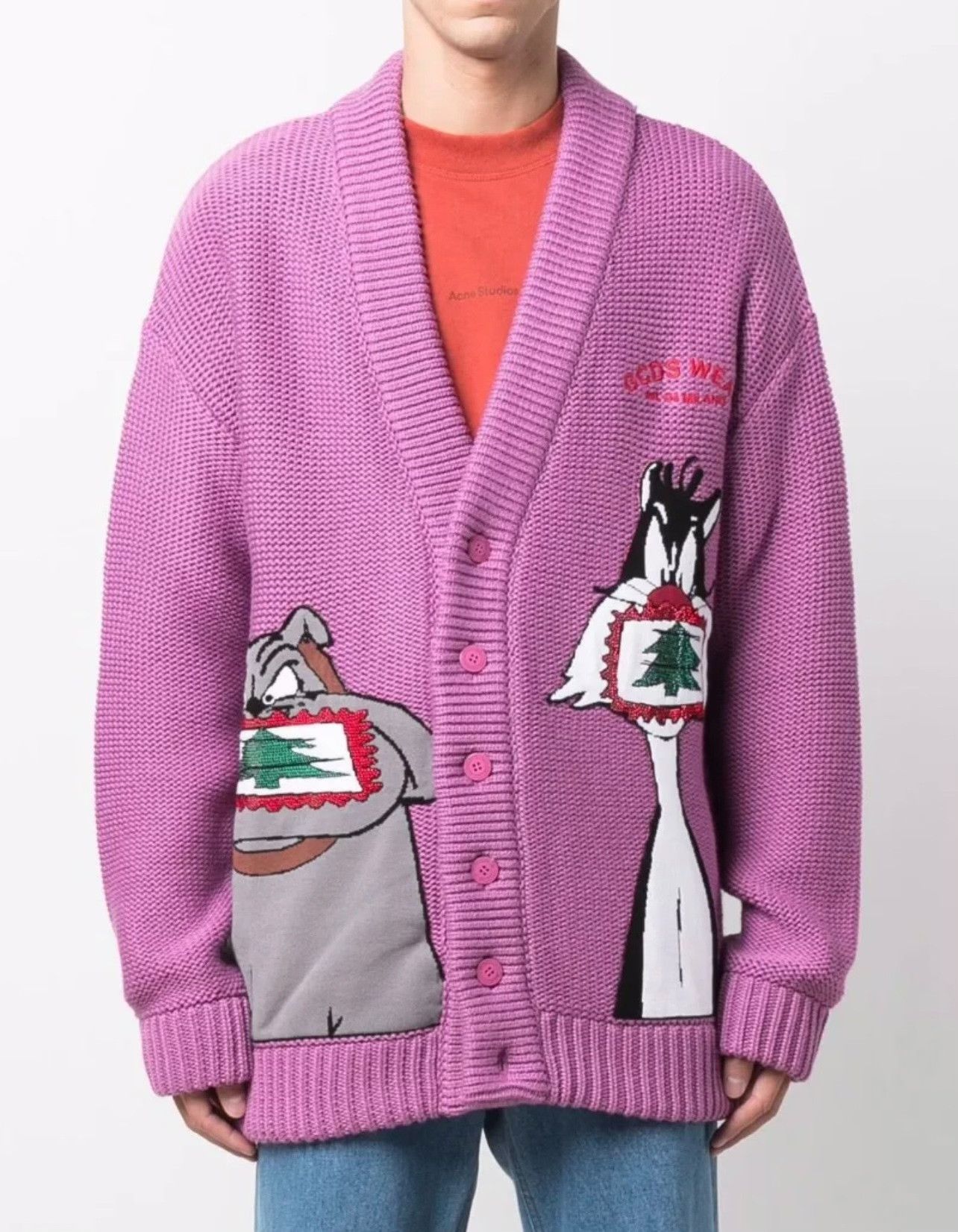 GCDS GCDS x Looney Tunes Tweety Bird Cardigan Size L / US 10 / IT 46 - 9 Thumbnail