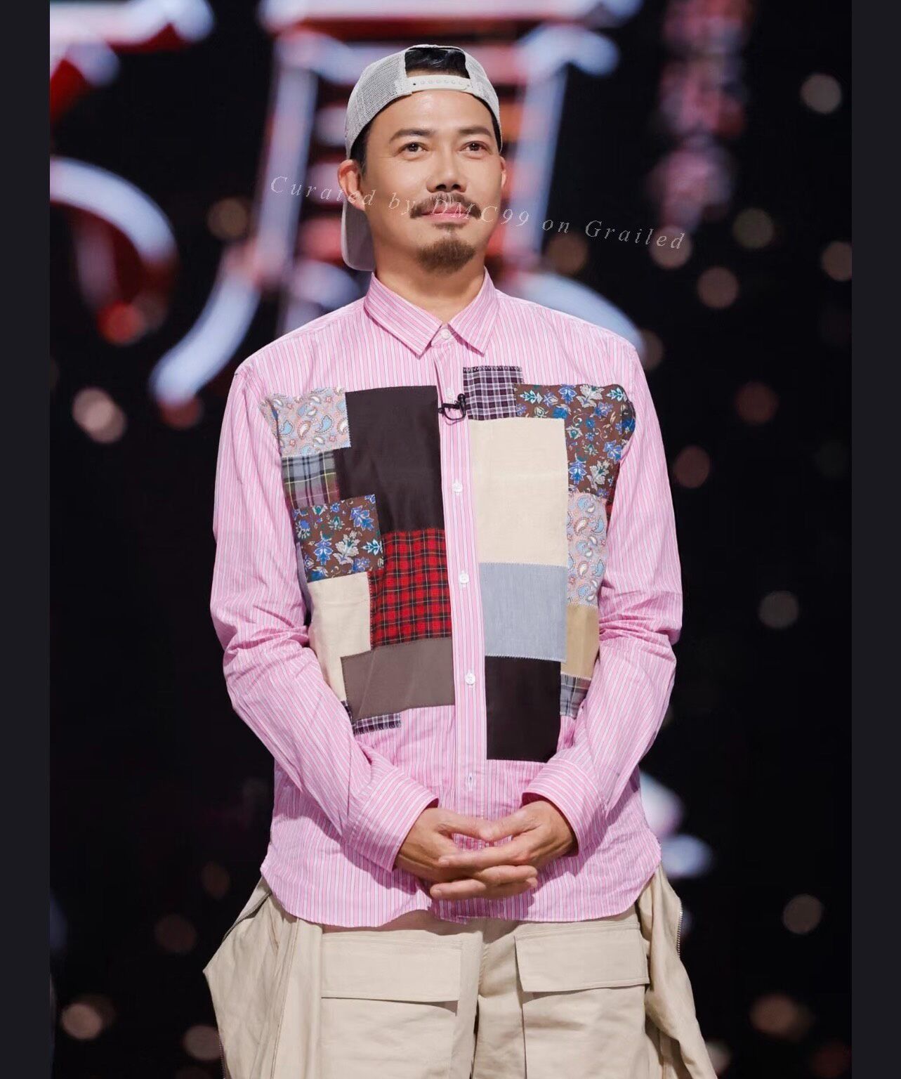 Junya Watanabe Junya Watanabe Pink Patchwork Striped Shirt Size US L / EU 52-54 / 3 - 3 Thumbnail