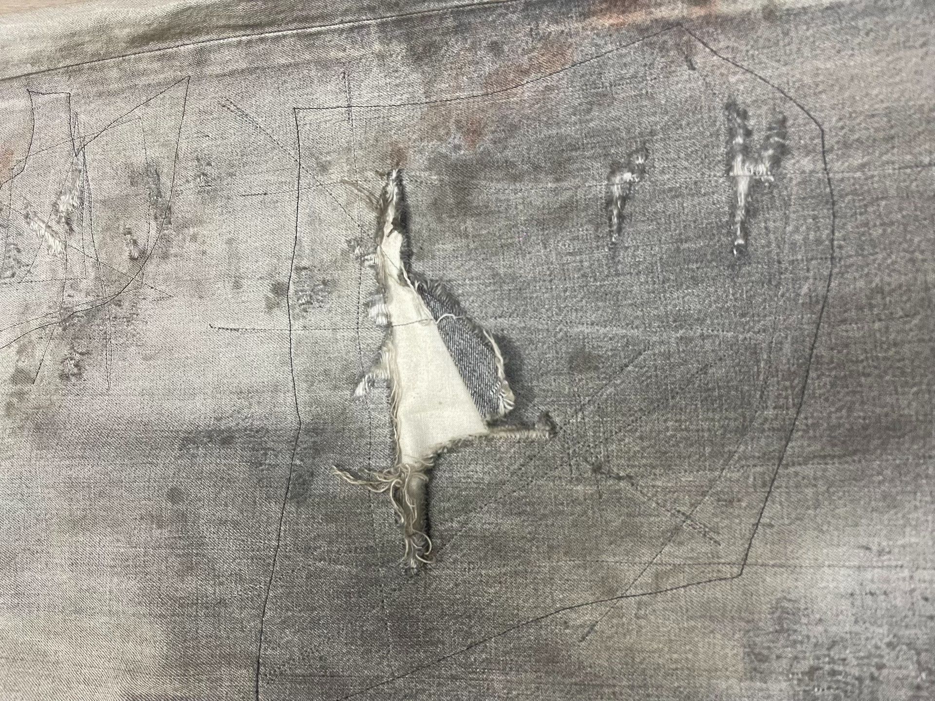 ANACHRONORM ANCELLM 25AW Distressed Washed Jeans Size US 34 / EU 50 - 3 Thumbnail