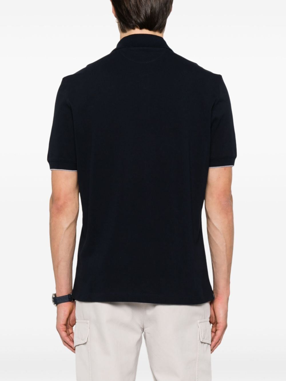 Brunello Cucinelli Short Sleeve Polo Shirt with Logo Size US L / EU 52-54 / 3 - 3 Thumbnail