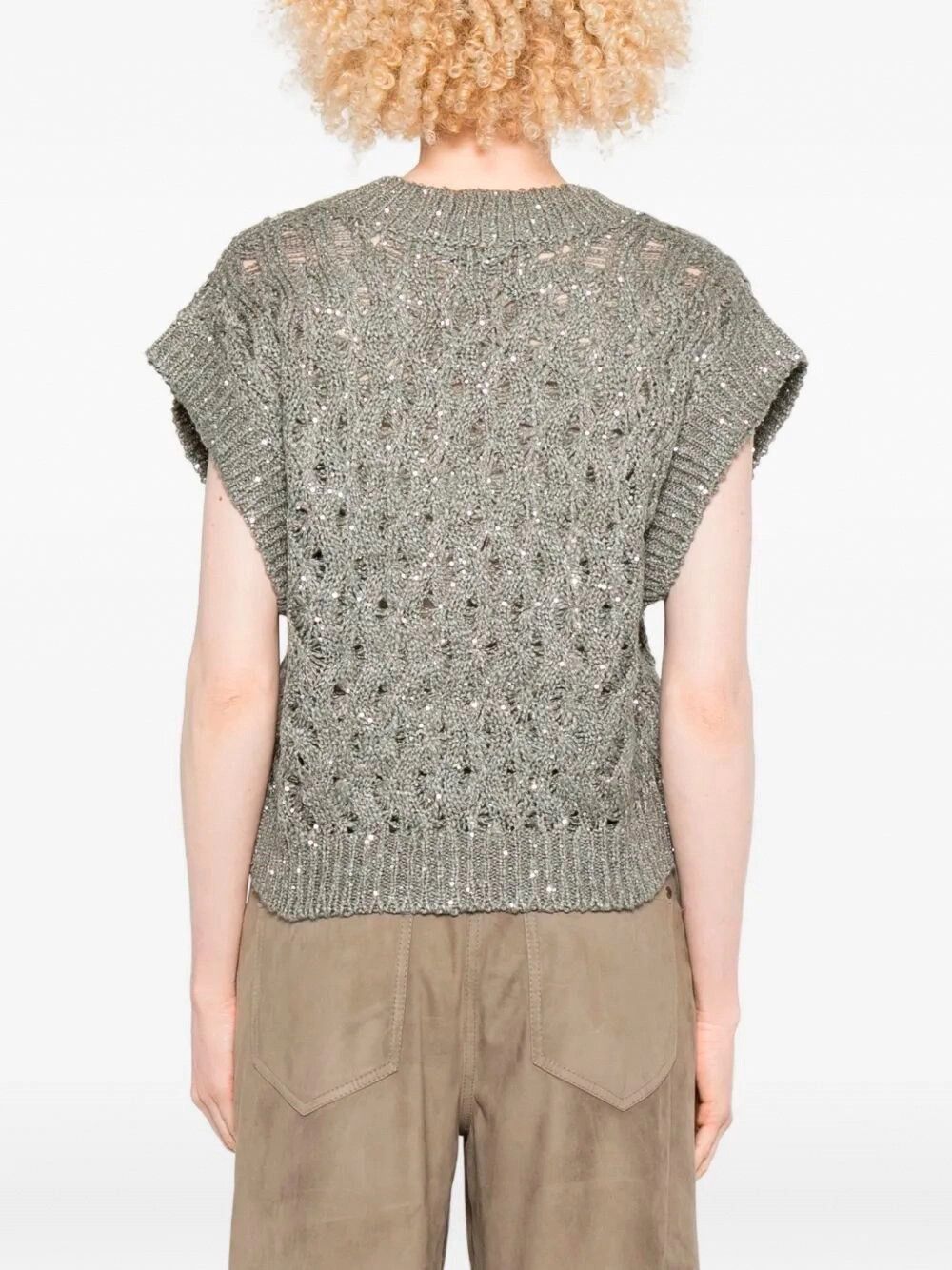 Brunello Cucinelli Knitted Vest Size S / US 4 / IT 40 - 3 Thumbnail