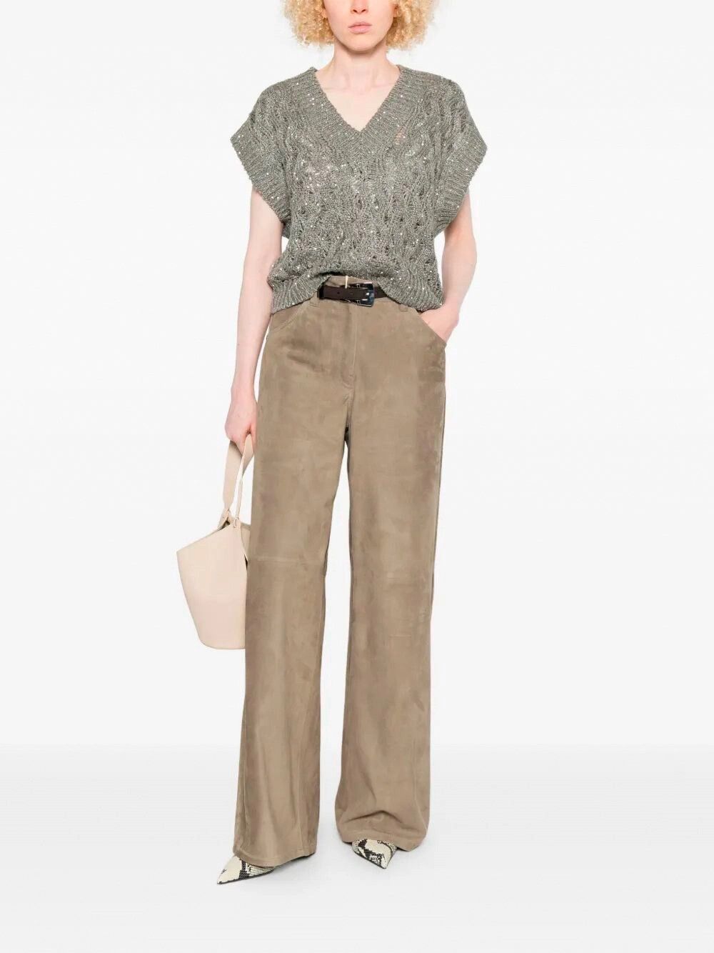 Brunello Cucinelli Knitted Vest Size S / US 4 / IT 40 - 2 Thumbnail