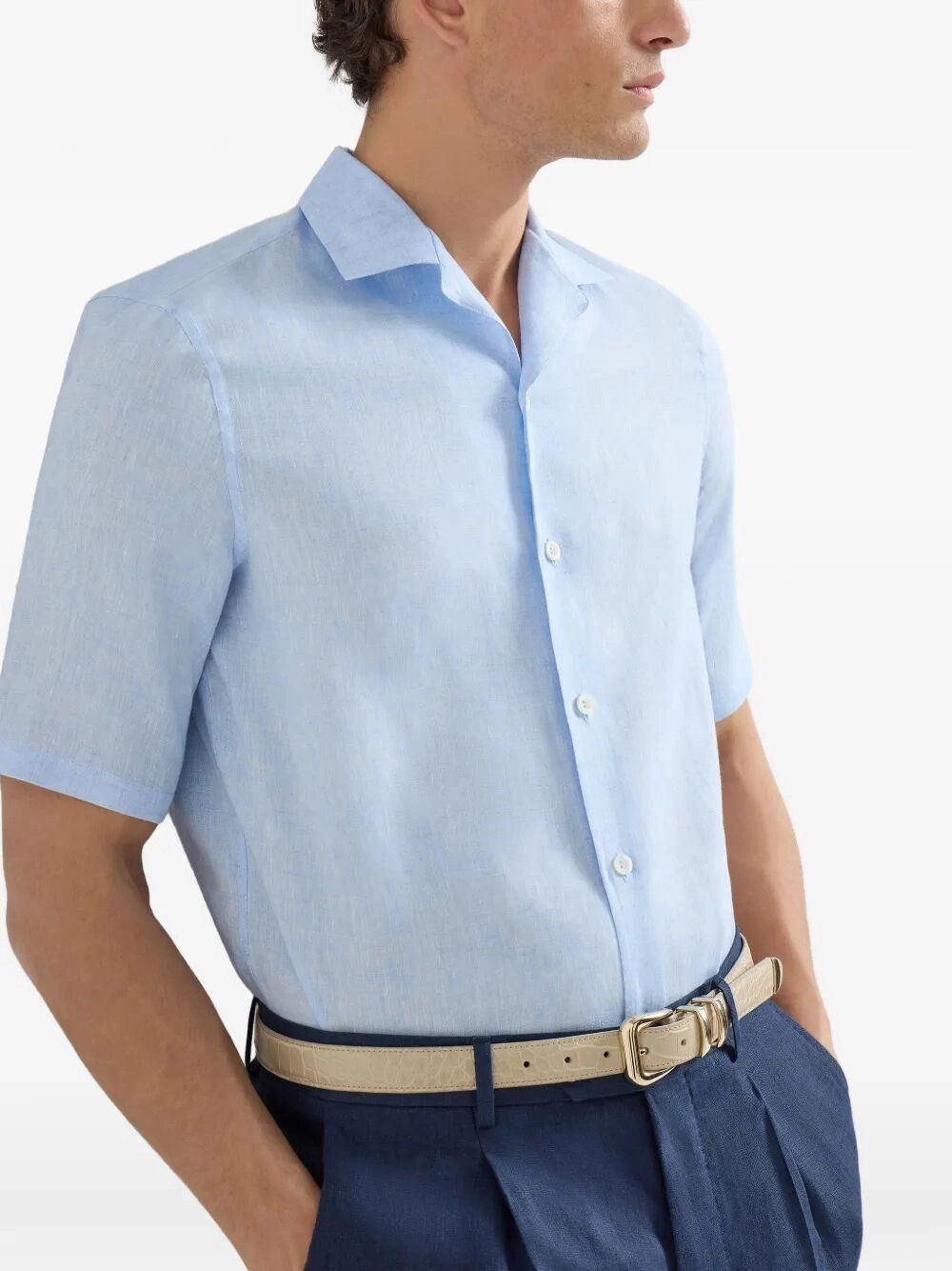 Brunello Cucinelli Short Sleeve Shirt Size US XS / EU 42 / 0 - 3 Thumbnail