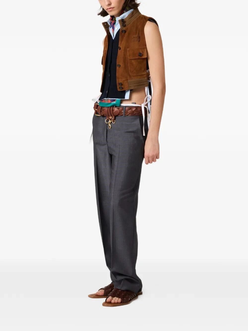 Miu Miu Mohair Pants Size 28" / US 6 / IT 42 - 2 Thumbnail