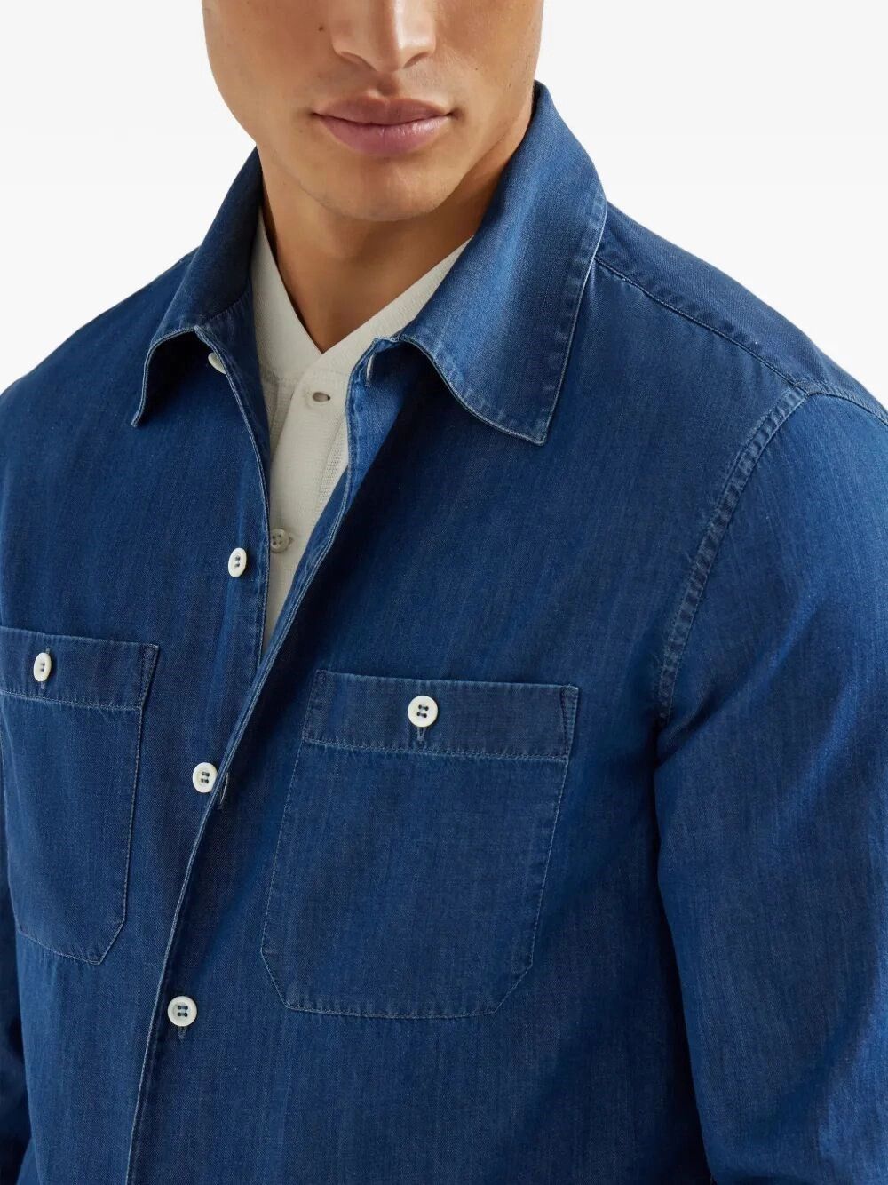 Brunello Cucinelli Denim Shirt Size US S / EU 44-46 / 1 - 3 Thumbnail