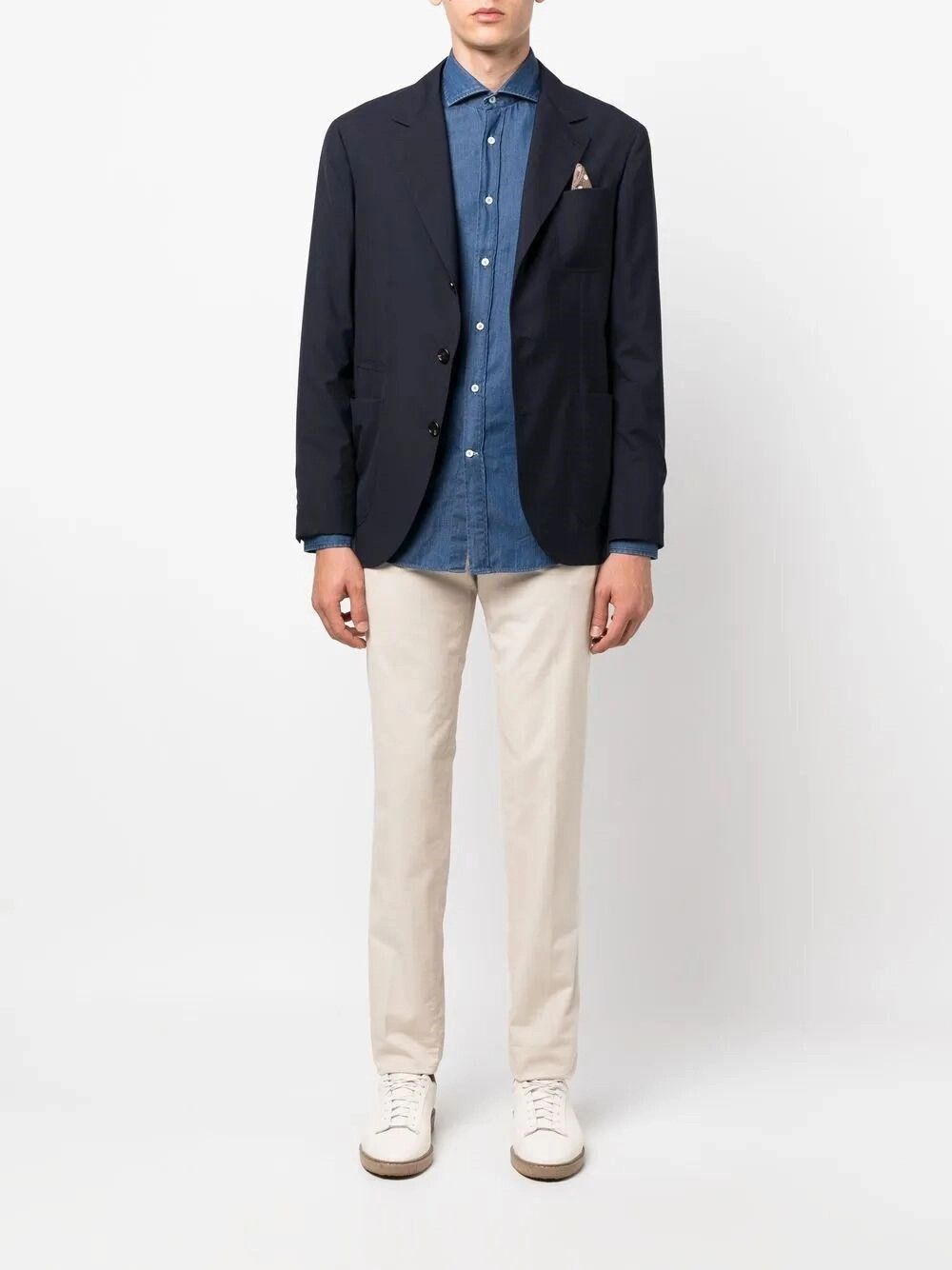 Brunello Cucinelli Denim Shirt Size US XL / EU 56 / 4 - 2 Thumbnail