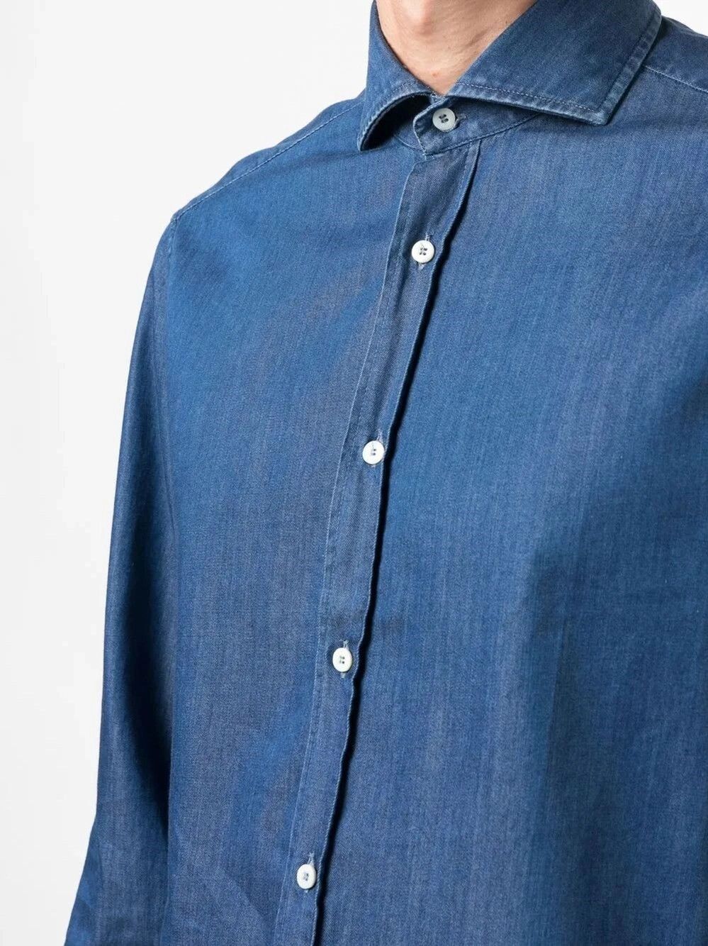 Brunello Cucinelli Denim Shirt Size US XL / EU 56 / 4 - 5 Thumbnail