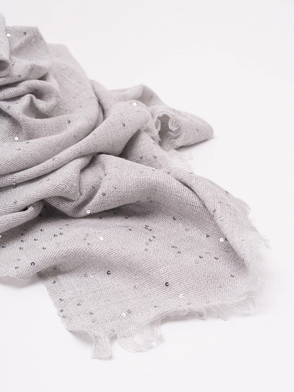 Brunello Cucinelli Cashmere And Silk `Diamond` Yarn Scarf Size ONE SIZE - 2 Thumbnail