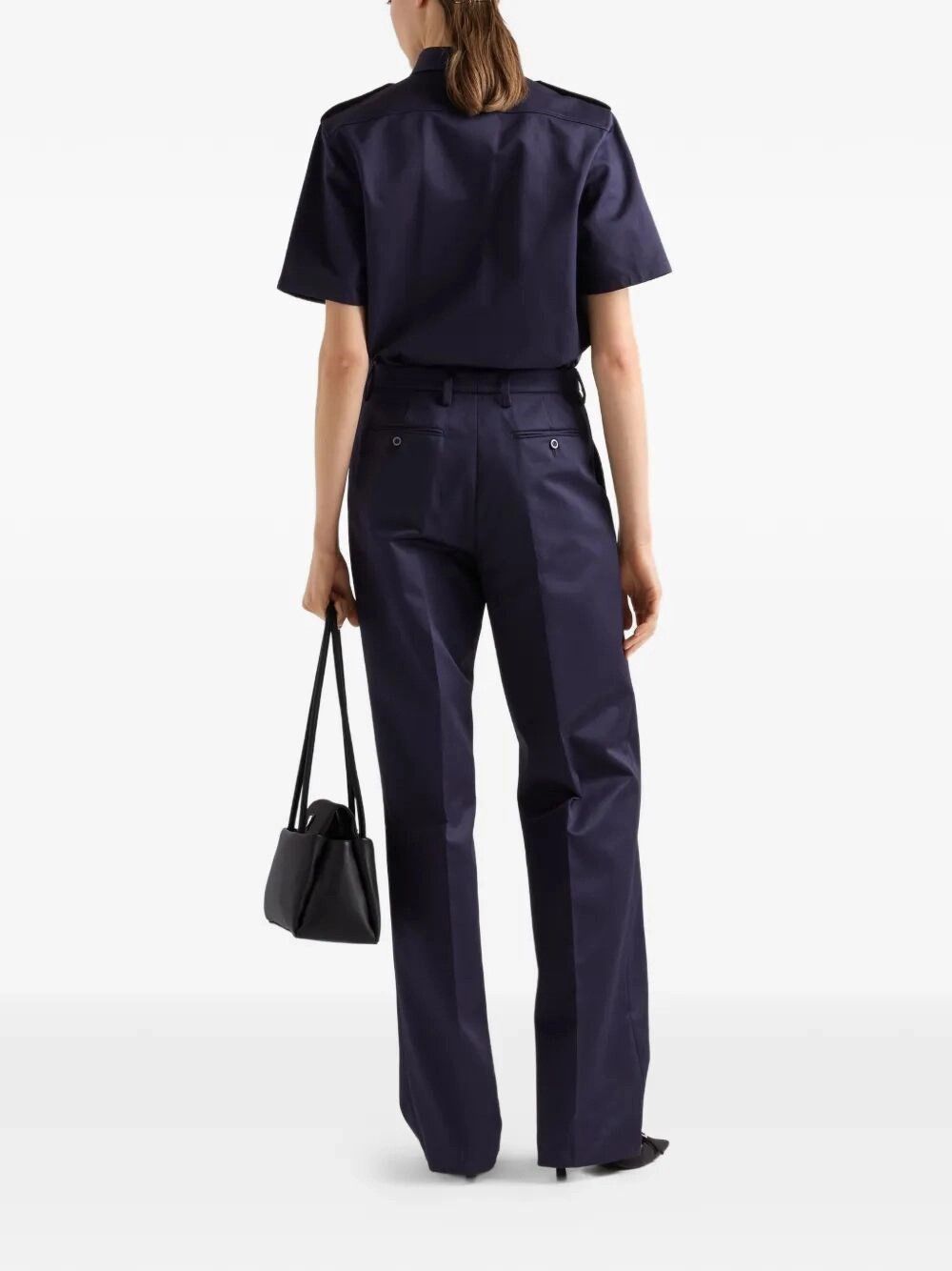 Prada Short-Sleeve Uniform Shirt Size M / US 6-8 / IT 42-44 - 4 Thumbnail