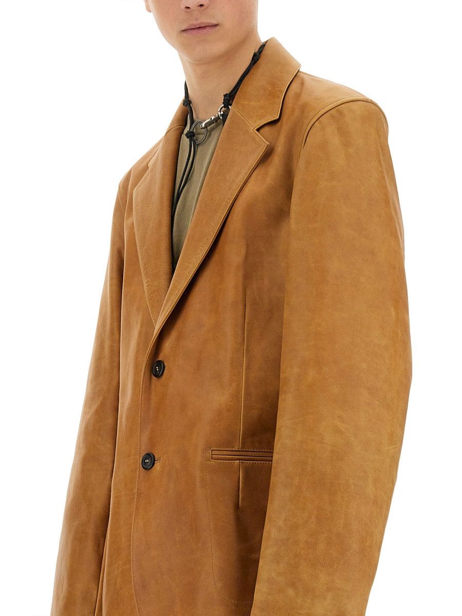 Our Legacy OUR LEGACY LEATHER OPENING BLAZER - BROWN (IT 50) Size 40R - 4 Thumbnail