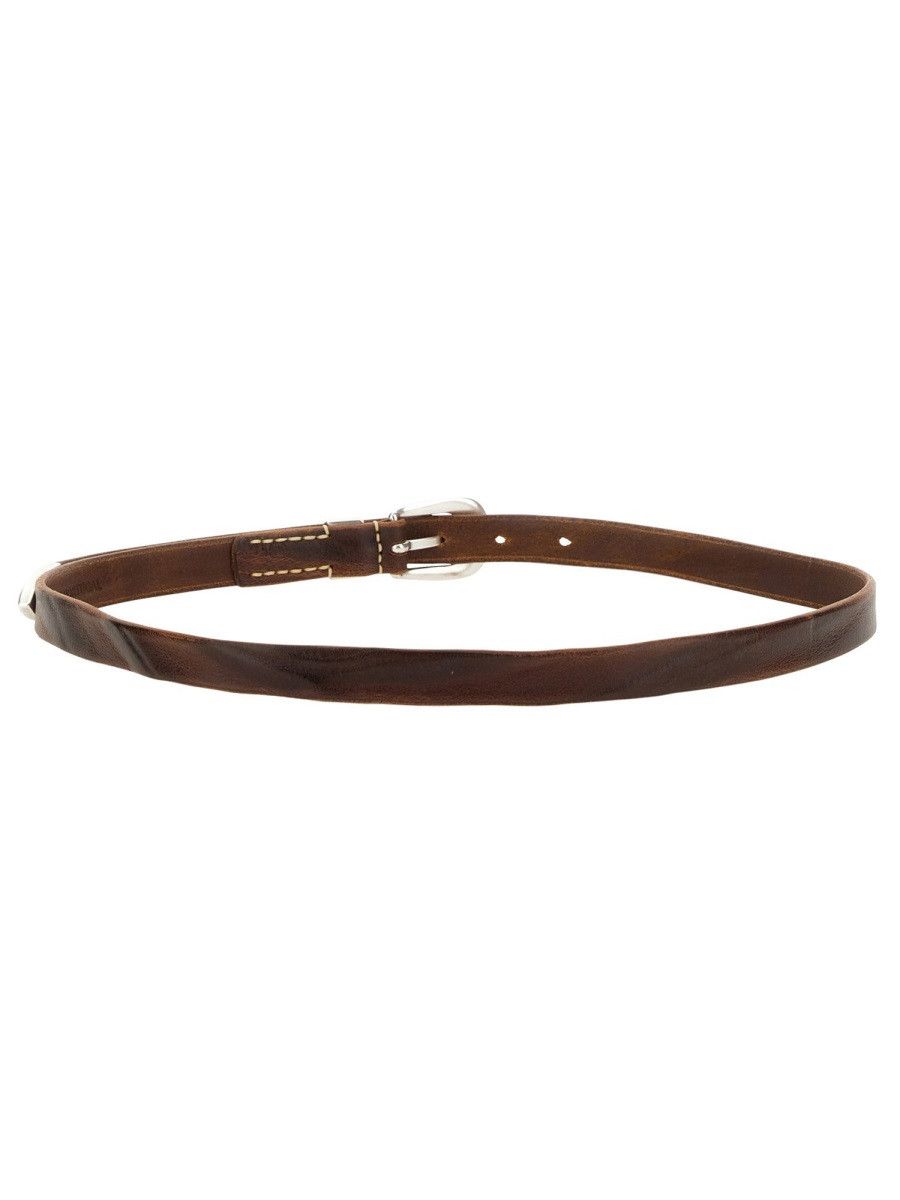 Our Legacy OUR LEGACY LEATHER BELT - BROWN (BELT_CM 70) Size ONE SIZE - 3 Thumbnail