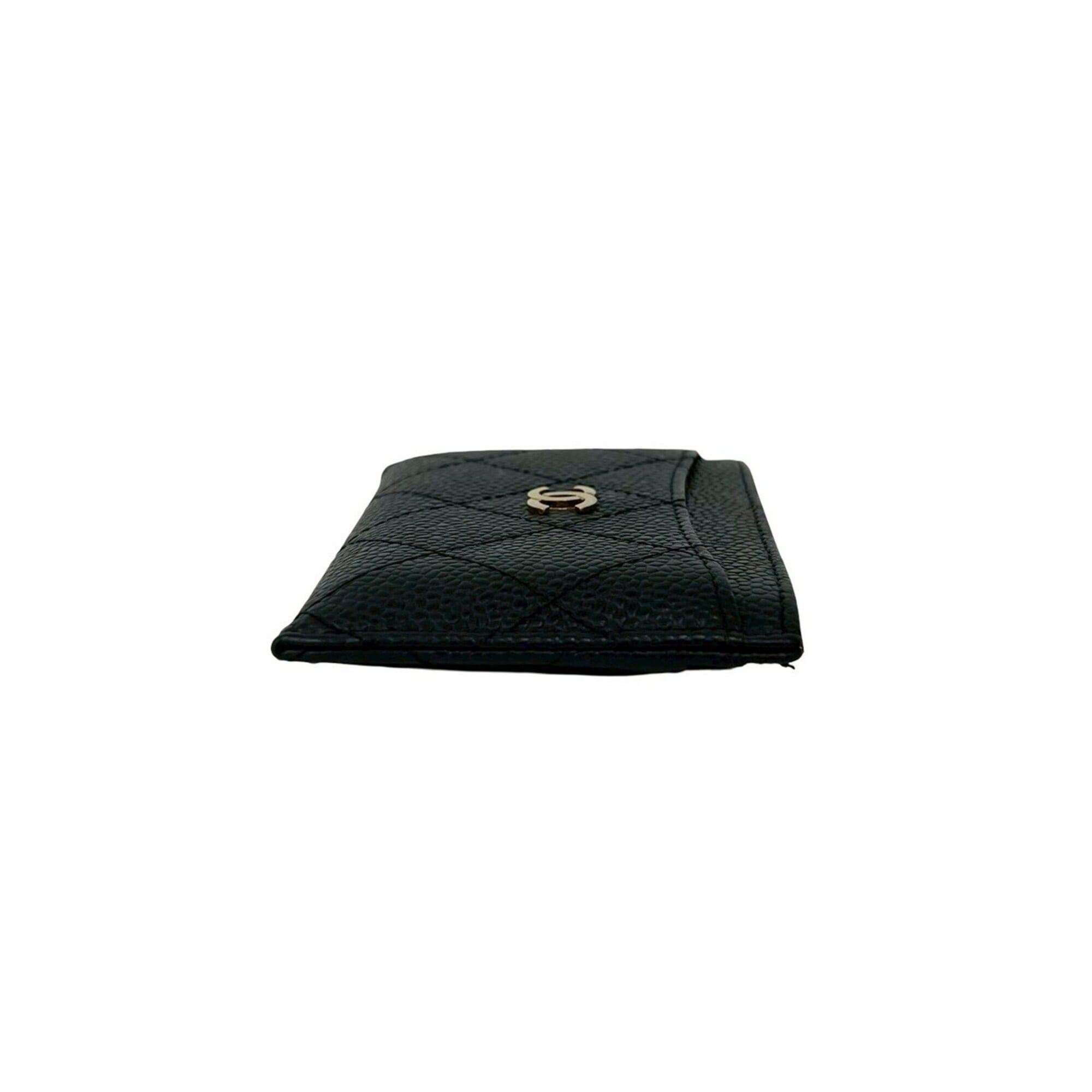 Chanel CHANEL Coco Mark Hardware Caviar Leather Business Card Holder/Card Case/Pass Case Black 49490 Size ONE SIZE - 4 Thumbnail
