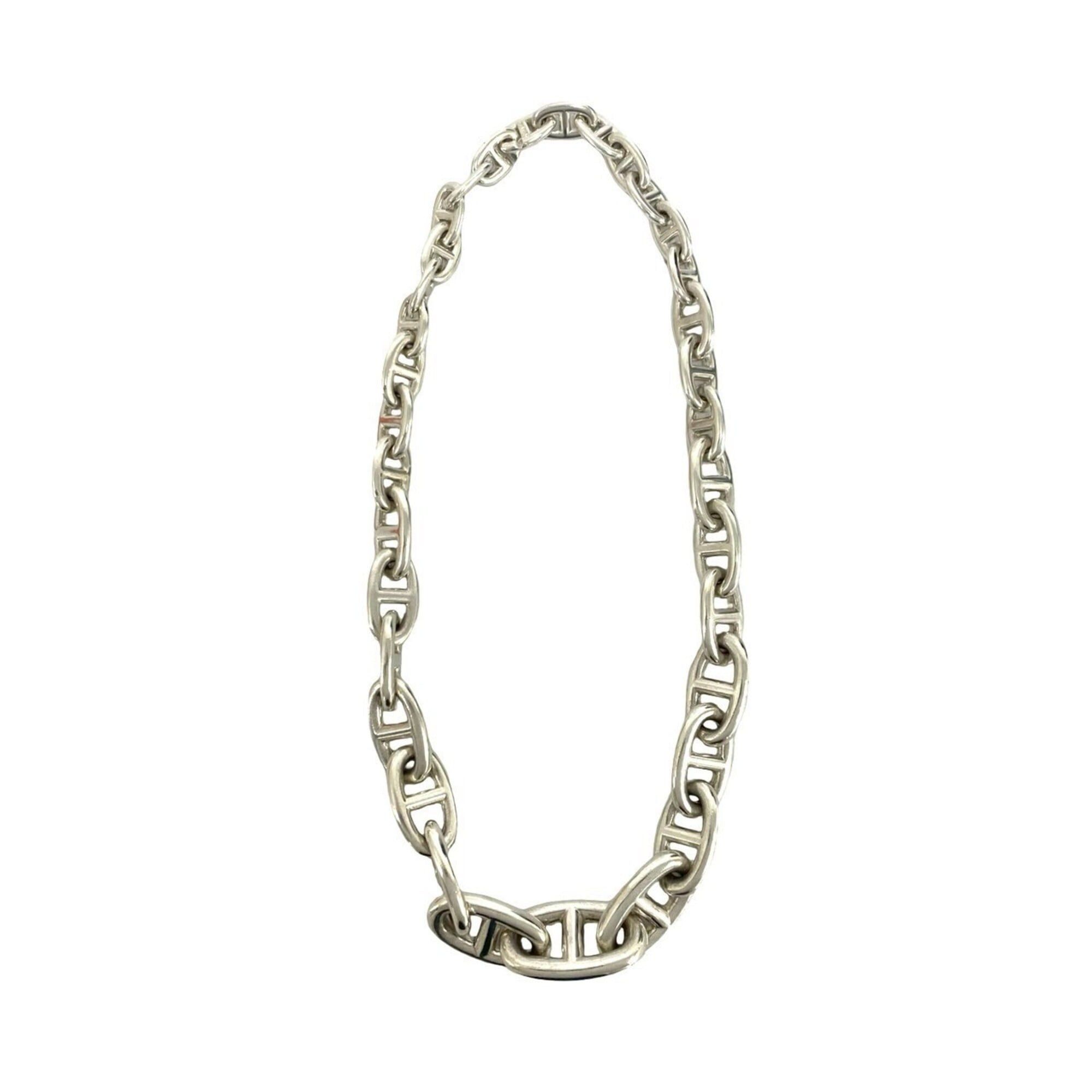 Hermes HERMES Chaine d'Ancre Crescendo Necklace, Margiela Era, Sterling Silver 925 Chain Accessory, 04539 Size ONE SIZE - 5 Thumbnail