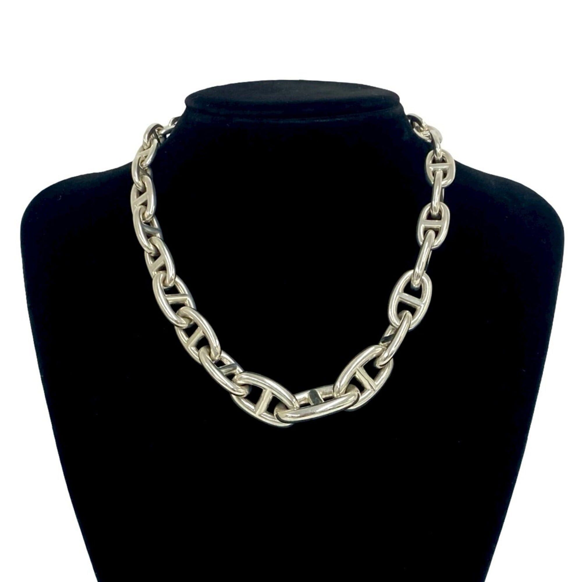 Hermes HERMES Chaine d'Ancre Crescendo Necklace, Margiela Era, Sterling Silver 925 Chain Accessory, 04539 Size ONE SIZE - 2 Thumbnail