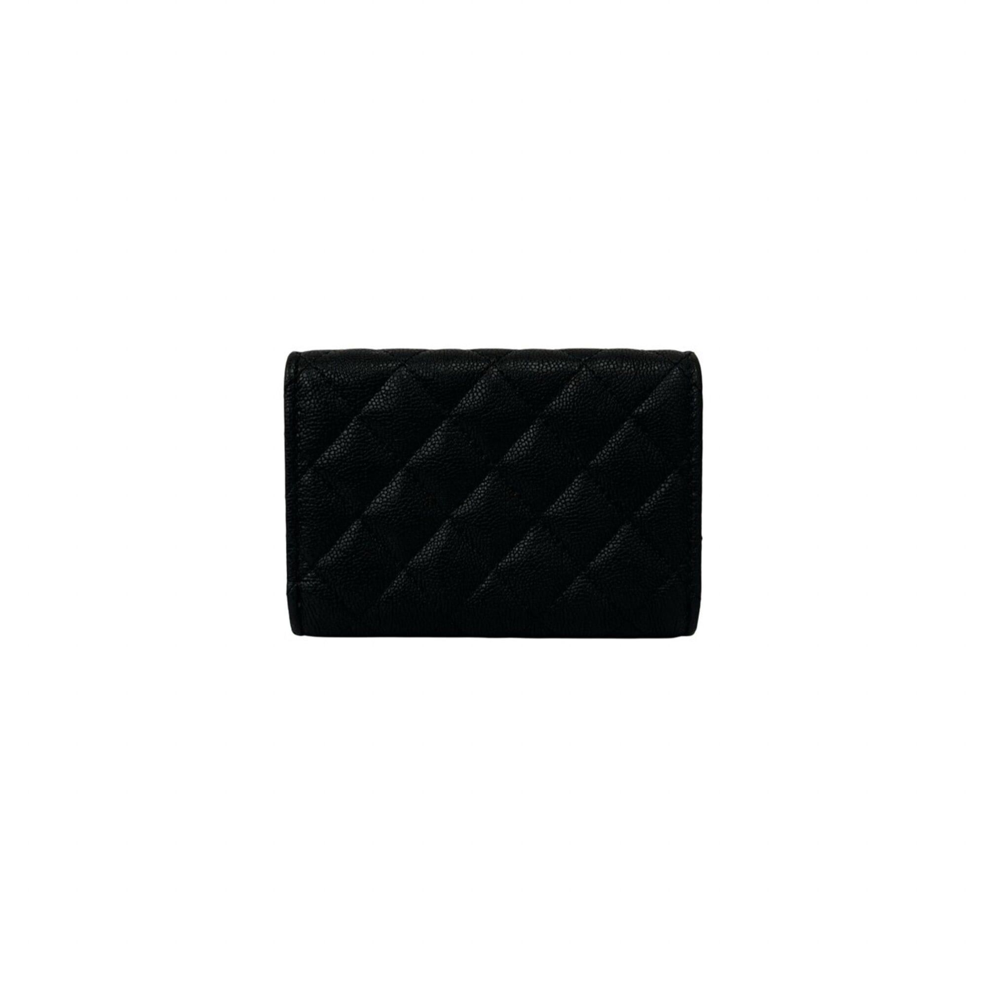 Chanel CHANEL Boy Chanel Coco Mark Caviar Skin Tri-fold Wallet Black 54611 Size ONE SIZE - 2 Thumbnail