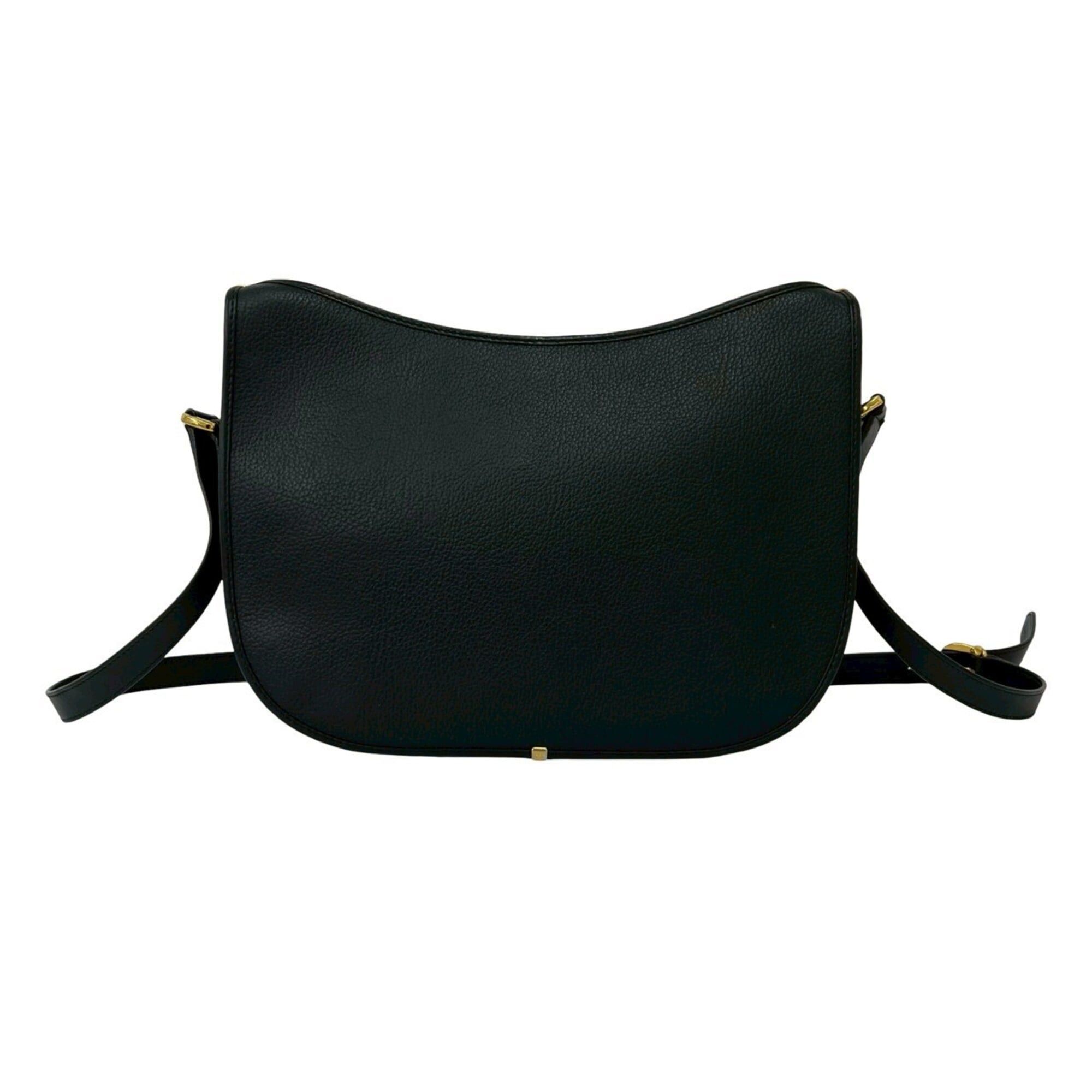 Gucci GUCCI Vintage GG Logo Leather Shoulder Bag/Pouch/Sacoche (Black, 80312) Size ONE SIZE - 3 Thumbnail