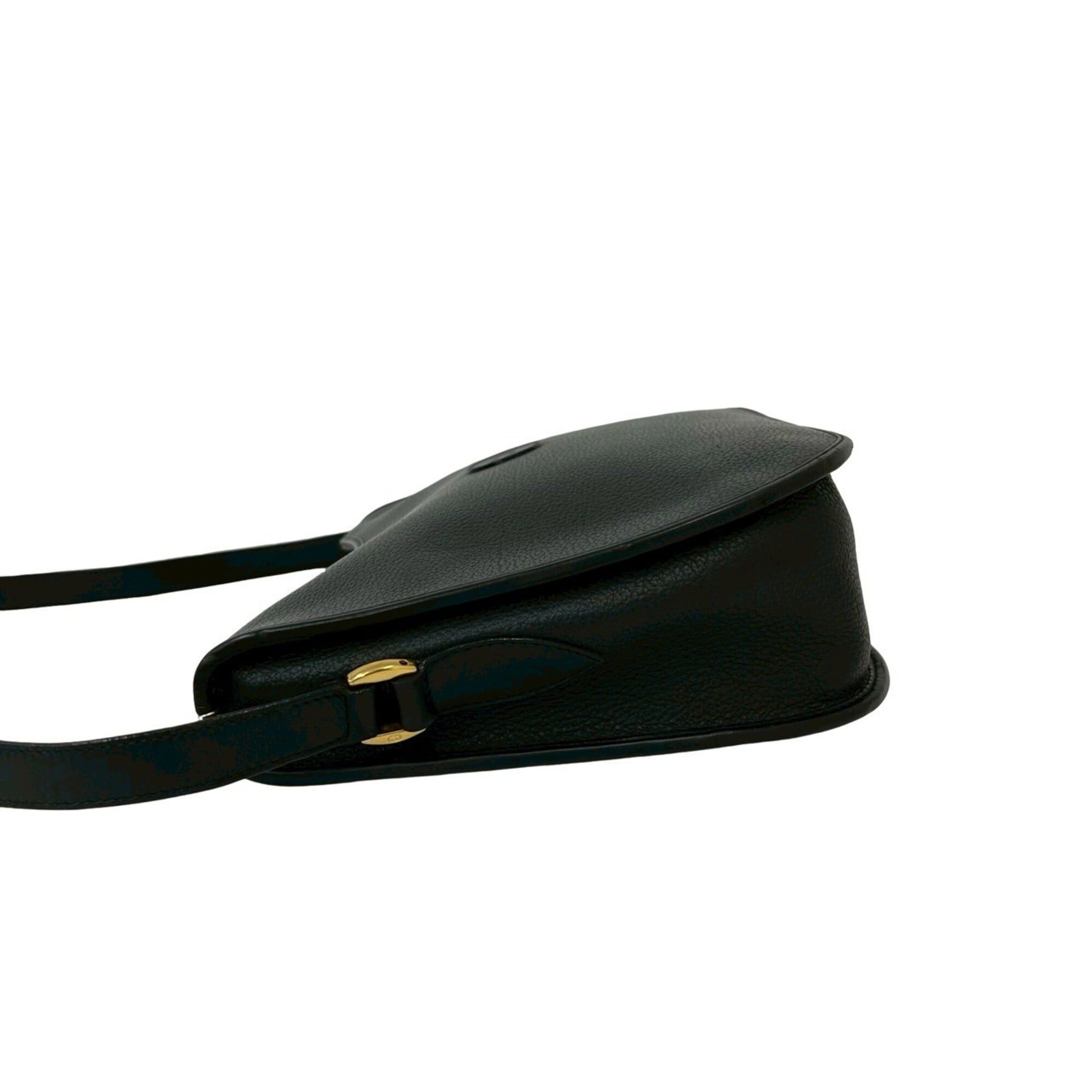 Gucci GUCCI Vintage GG Logo Leather Shoulder Bag/Pouch/Sacoche (Black, 80312) Size ONE SIZE - 5 Thumbnail