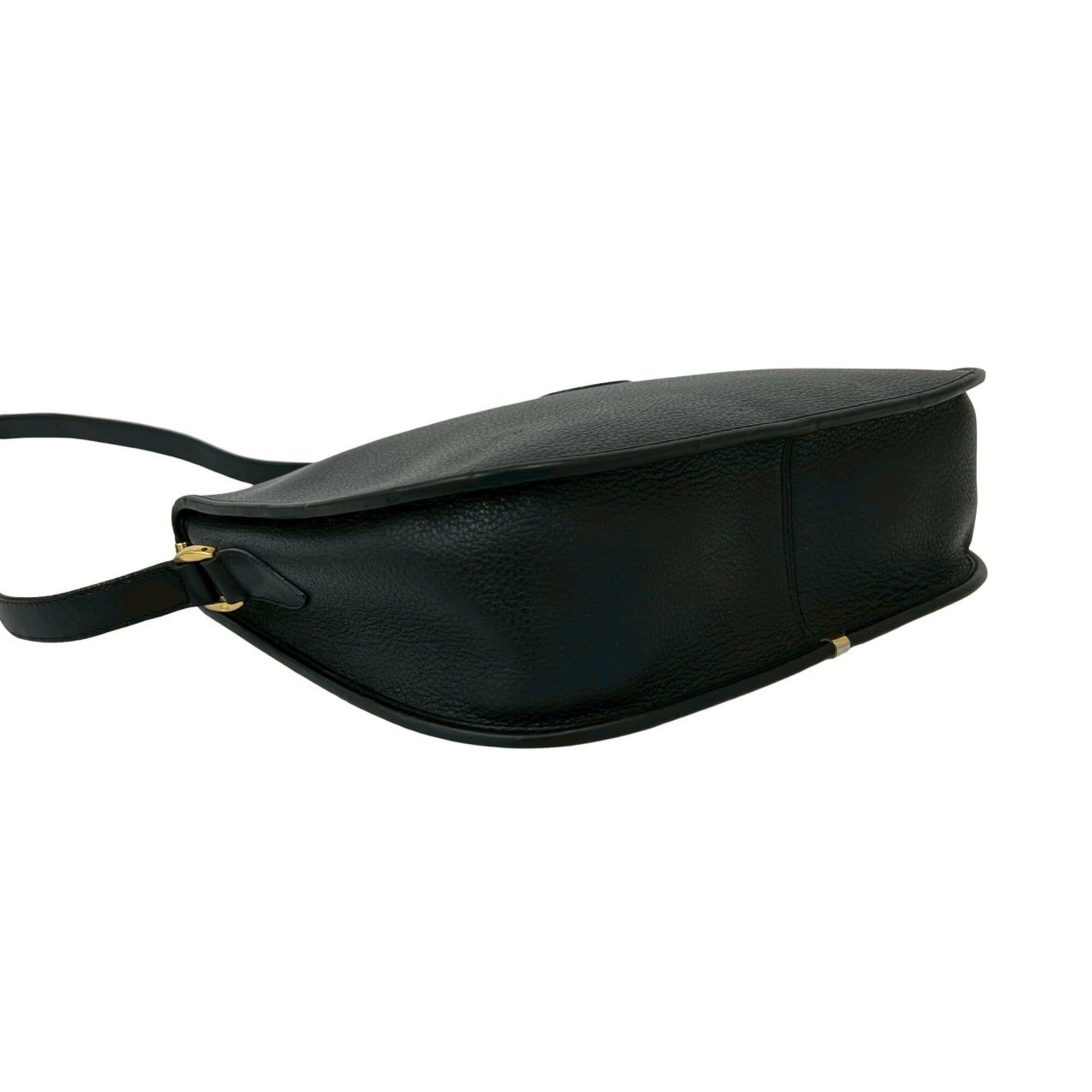 Gucci GUCCI Vintage GG Logo Leather Shoulder Bag/Pouch/Sacoche (Black, 80312) Size ONE SIZE - 7 Thumbnail
