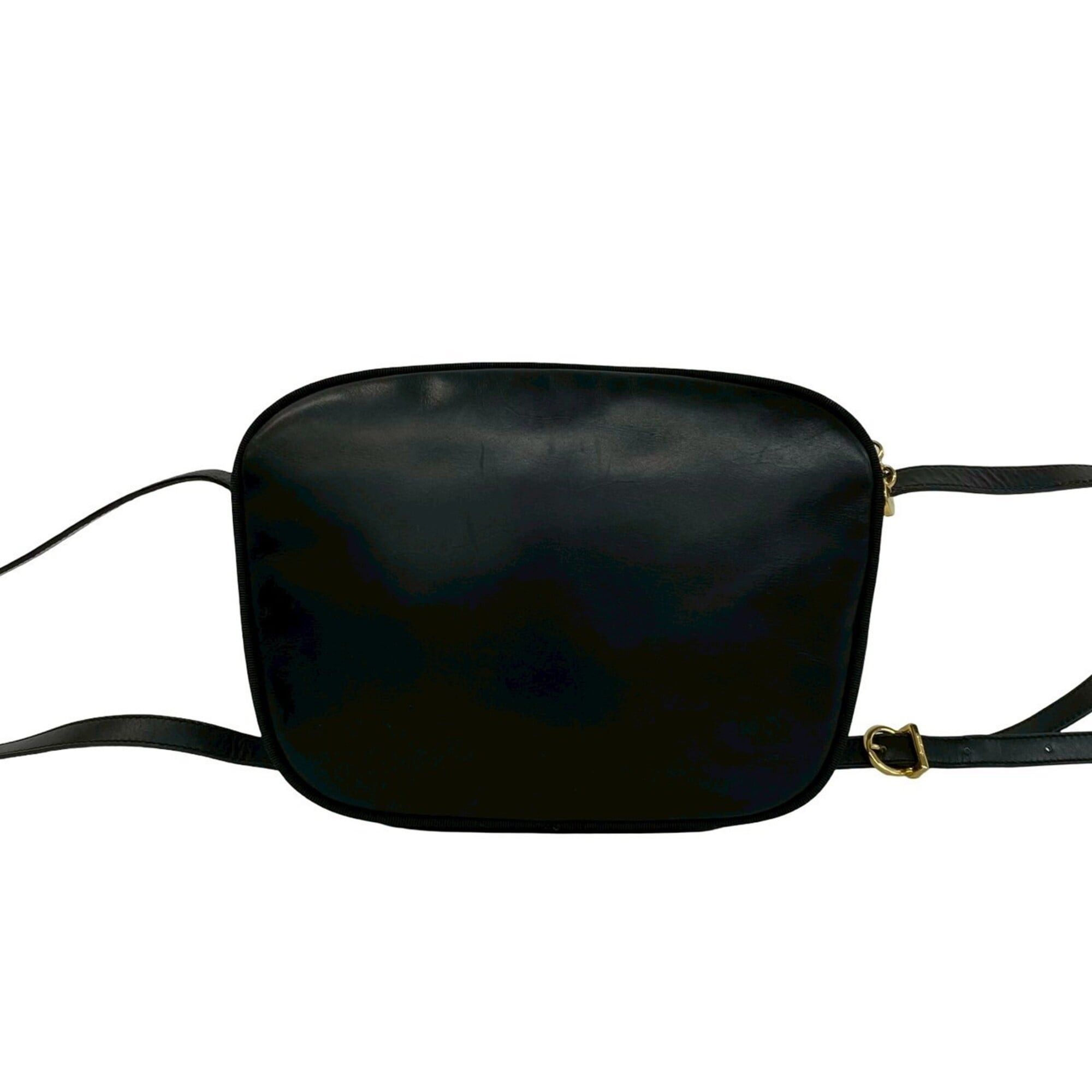 Salvatore Ferragamo Salvatore Ferragamo Vintage Vara Ribbon Leather Shoulder Bag, Black, 21451 Size ONE SIZE - 3 Thumbnail
