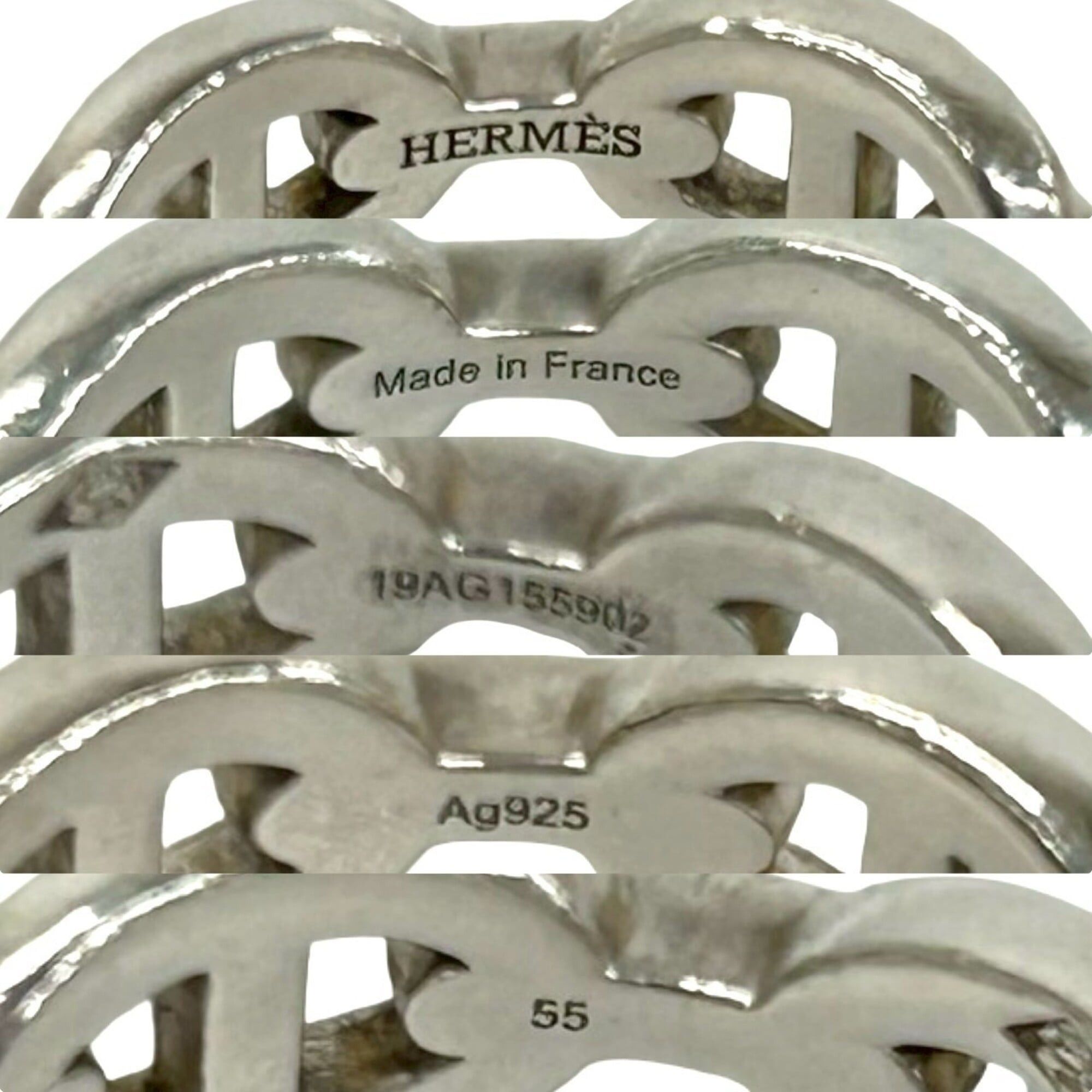 Hermes HERMES Chaine d'Ancre Enchainée Ring, Sterling Silver 925, Accessory, Silver, 61437 Size ONE SIZE - 3 Thumbnail