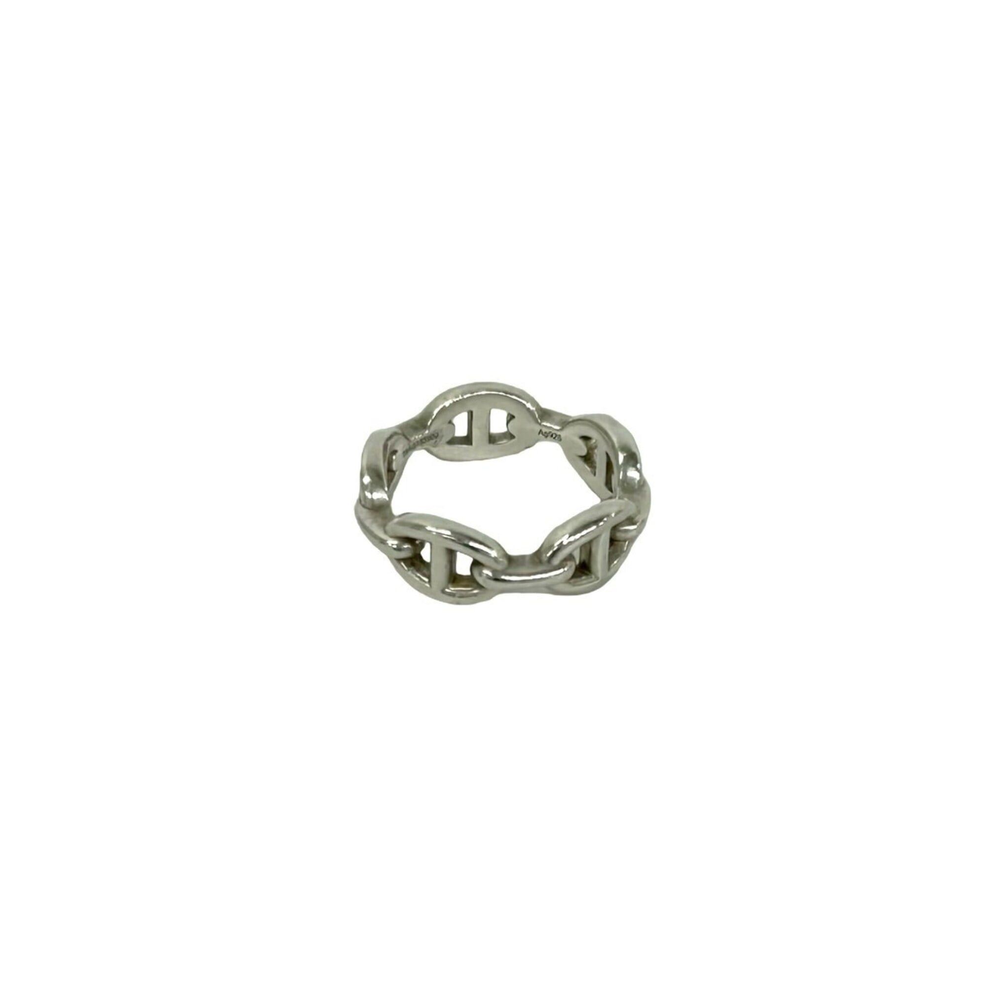 Hermes HERMES Chaine d'Ancre Enchainée Ring, Sterling Silver 925, Accessory, Silver, 61437 Size ONE SIZE - 6 Thumbnail