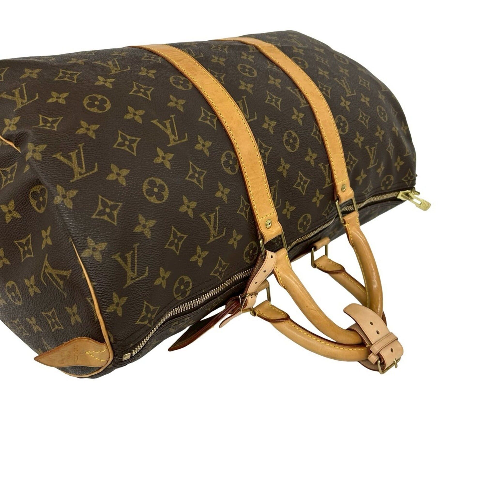 Louis Vuitton LOUIS VUITTON Keepall 45 Monogram Leather Boston Bag, Travel Handbag, Brown, 43212 Size ONE SIZE - 4 Thumbnail