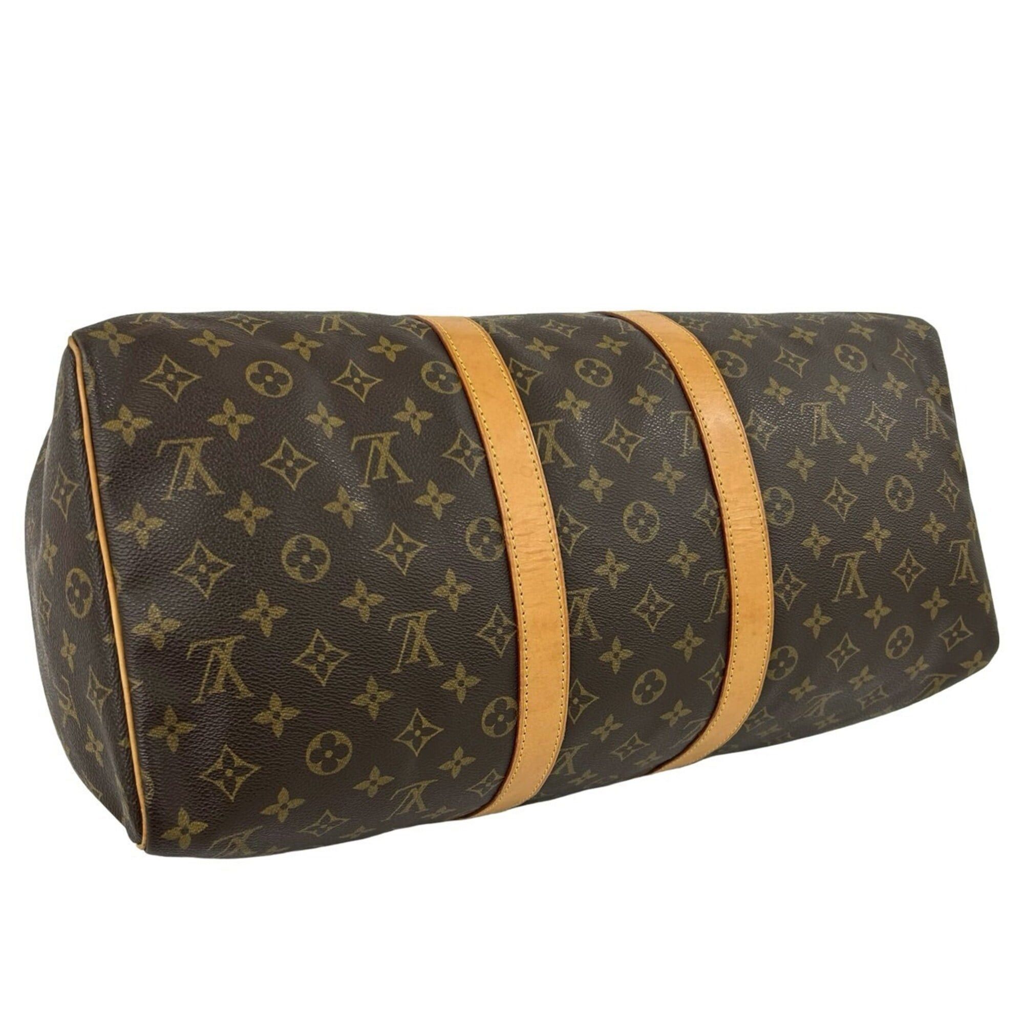 Louis Vuitton LOUIS VUITTON Keepall 45 Monogram Leather Boston Bag, Travel Handbag, Brown, 43212 Size ONE SIZE - 7 Thumbnail