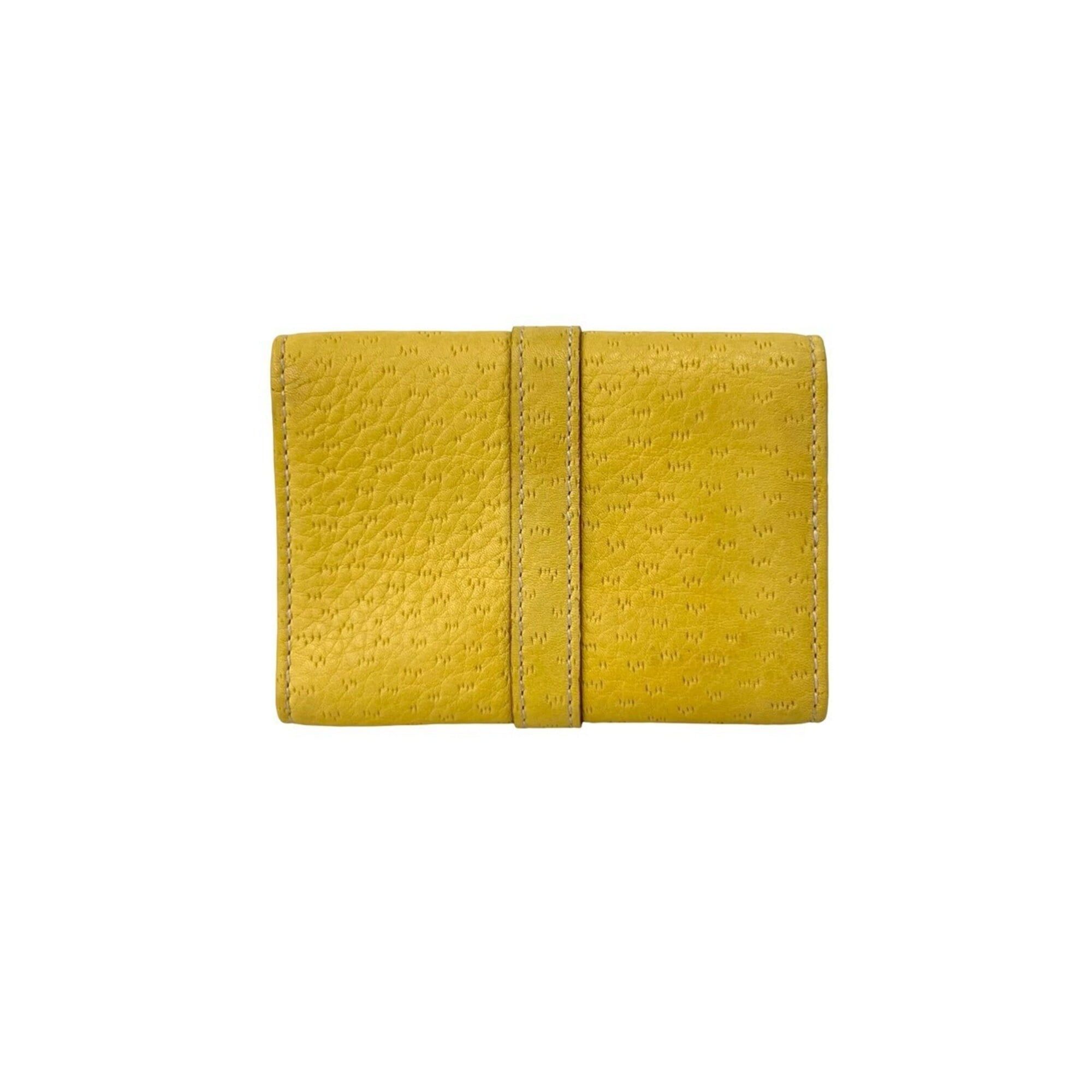 Salvatore Ferragamo Salvatore Ferragamo Gancini hardware leather tri-fold accessory/key case, 6-ring, yellow, 11007 Size ONE SIZE - 2 Thumbnail