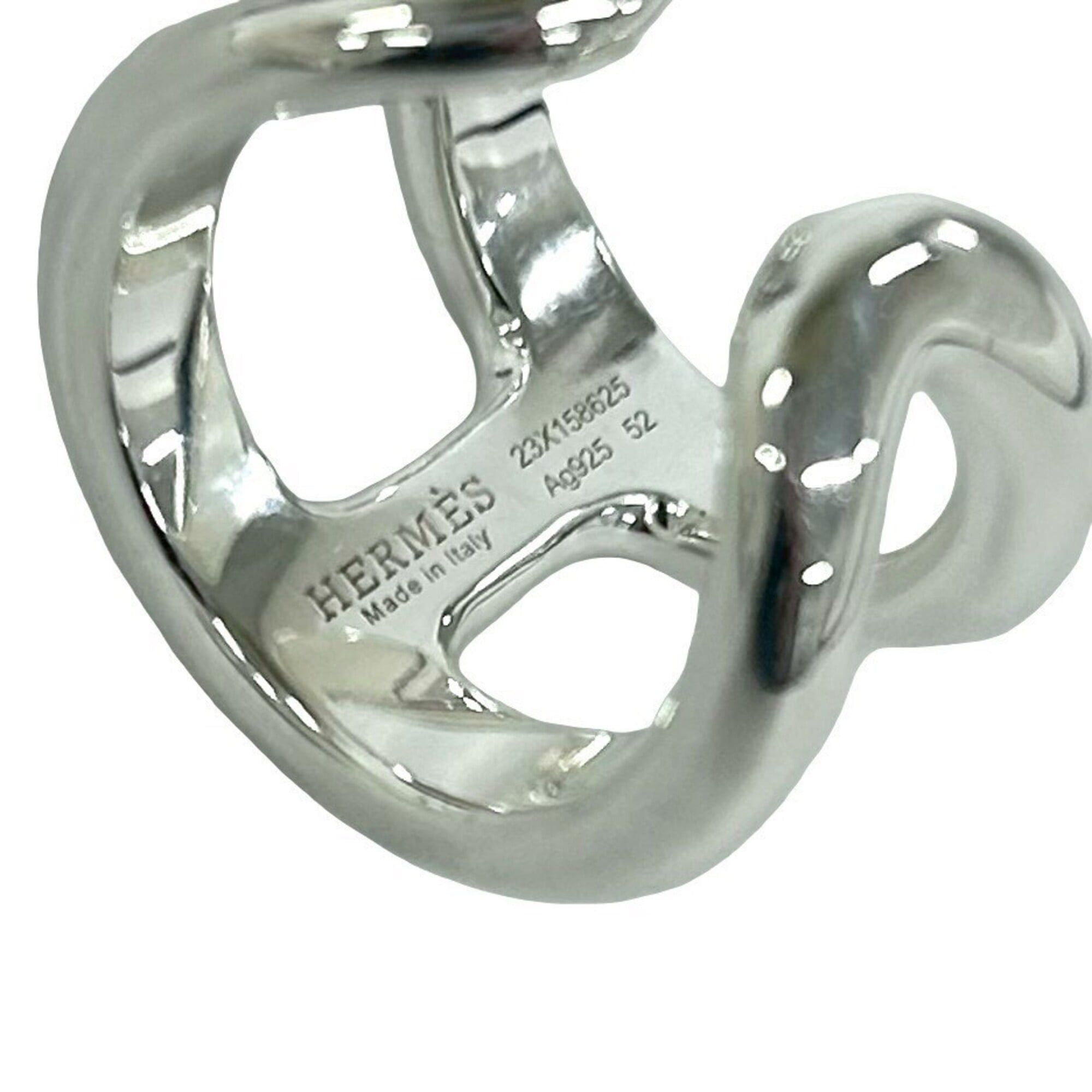 Hermes HERMES Osmo's GM Ring, Sterling Silver 925, Men's and Women's Accessory, Silver, Item No. 27330 Size ONE SIZE - 3 Thumbnail