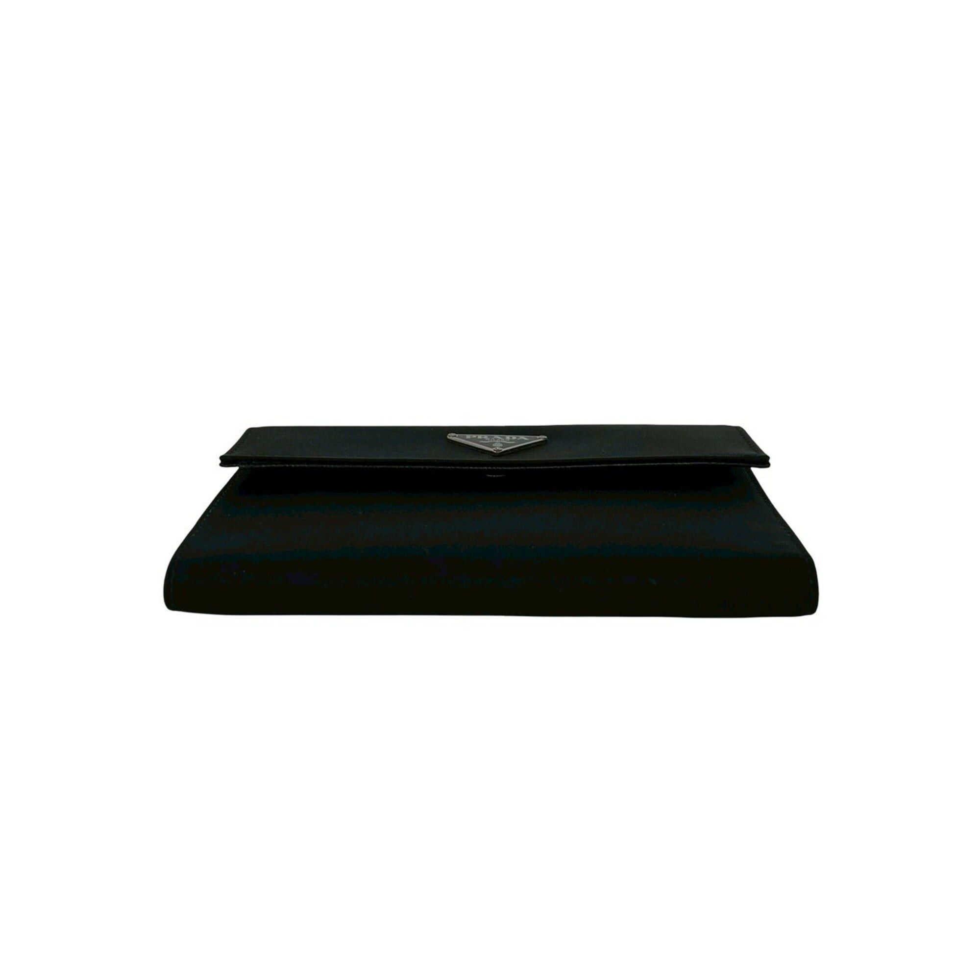 Prada PRADA Triangle Logo Hardware Tessuto Nylon Leather Tri-fold Wallet Black 22197 Size ONE SIZE - 6 Thumbnail
