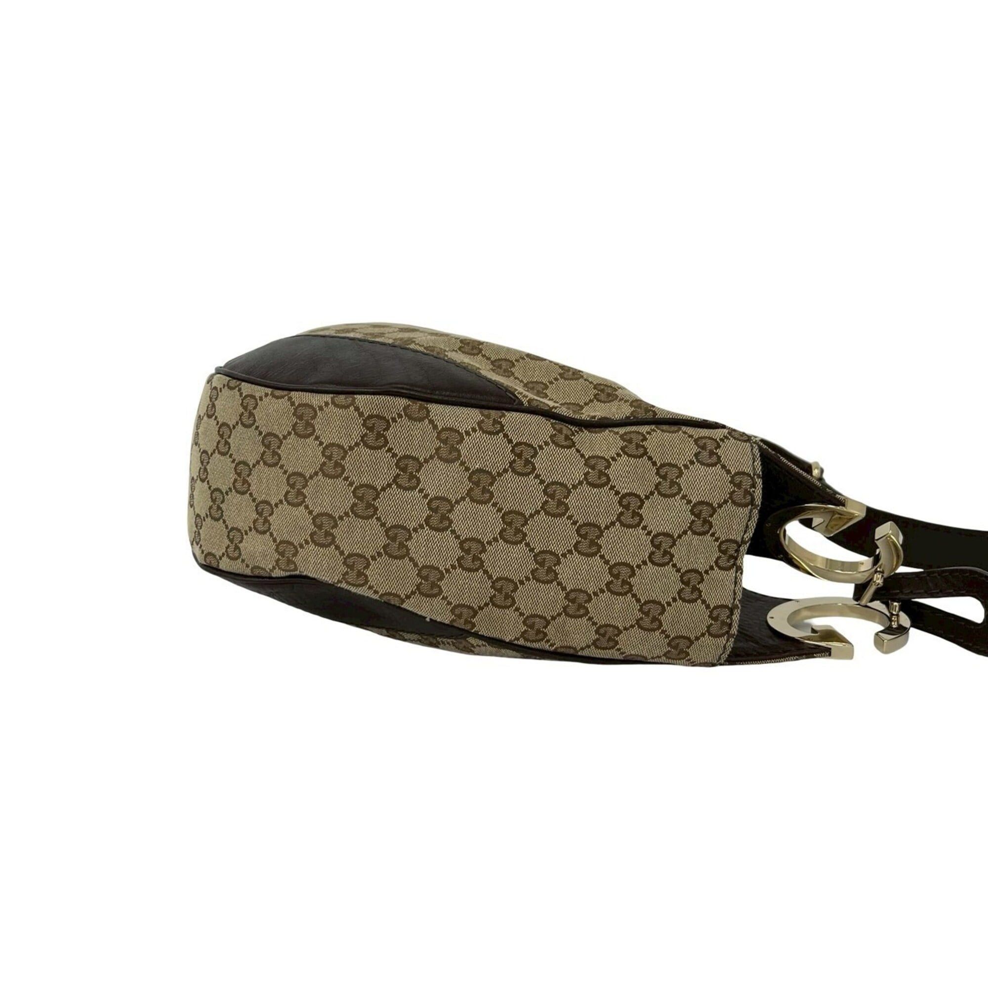 Gucci GUCCI logo hardware GG pattern canvas leather genuine shoulder bag body brown beige 05554 Size ONE SIZE - 6 Thumbnail