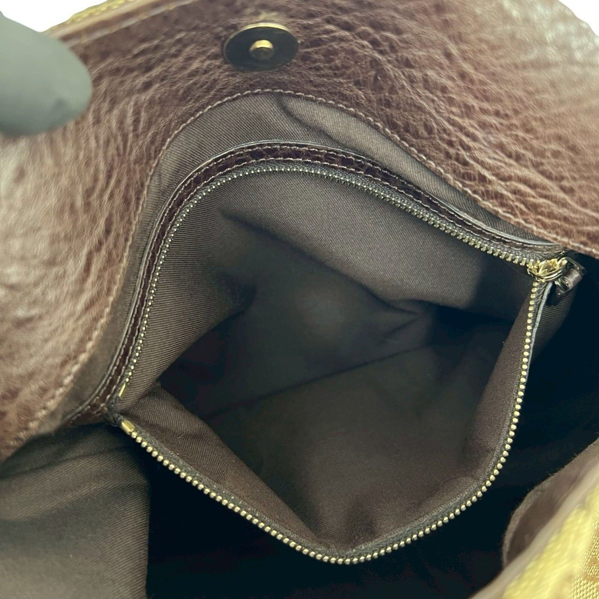Gucci GUCCI logo hardware GG pattern canvas leather genuine shoulder bag body brown beige 05554 Size ONE SIZE - 10 Thumbnail