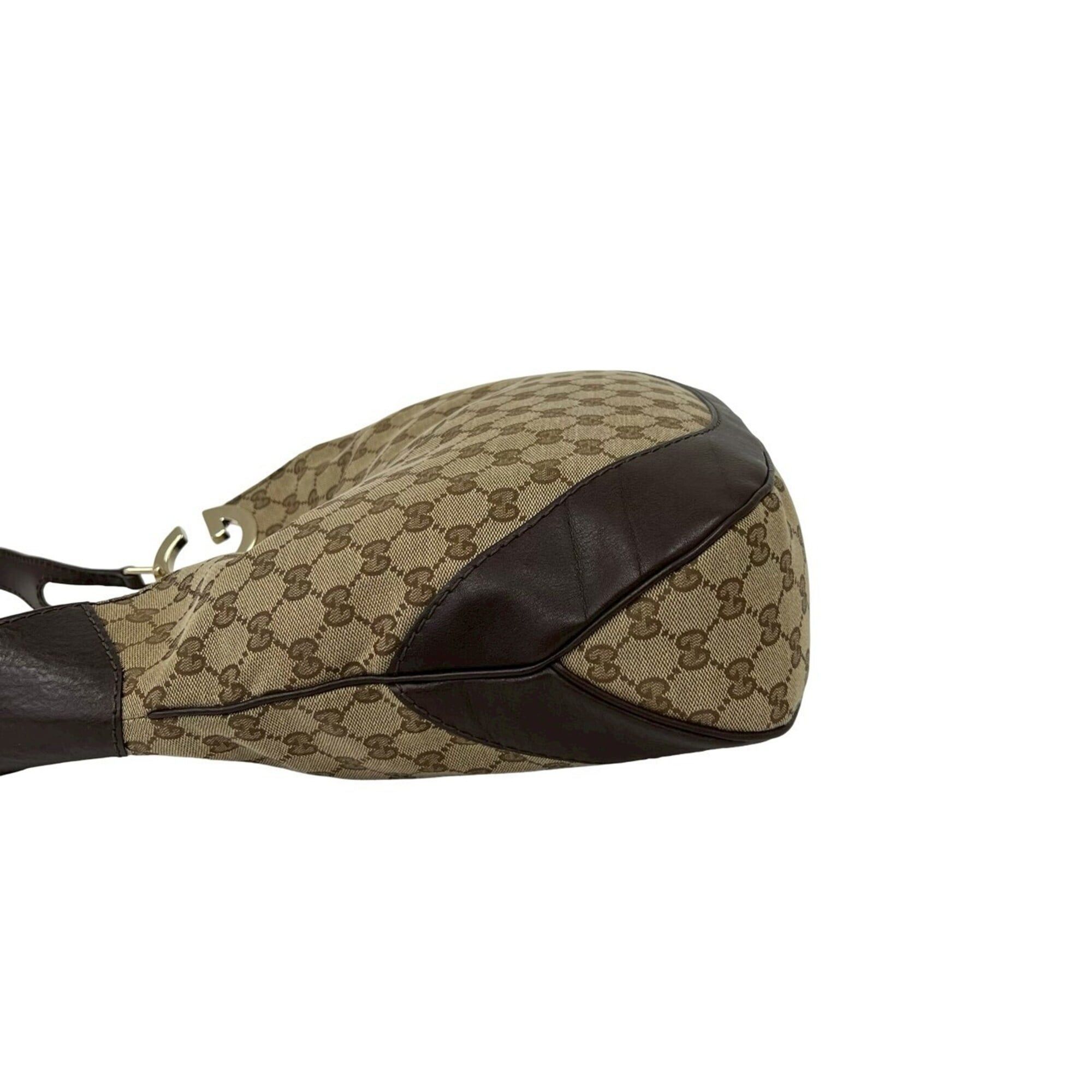 Gucci GUCCI logo hardware GG pattern canvas leather genuine shoulder bag body brown beige 05554 Size ONE SIZE - 5 Thumbnail