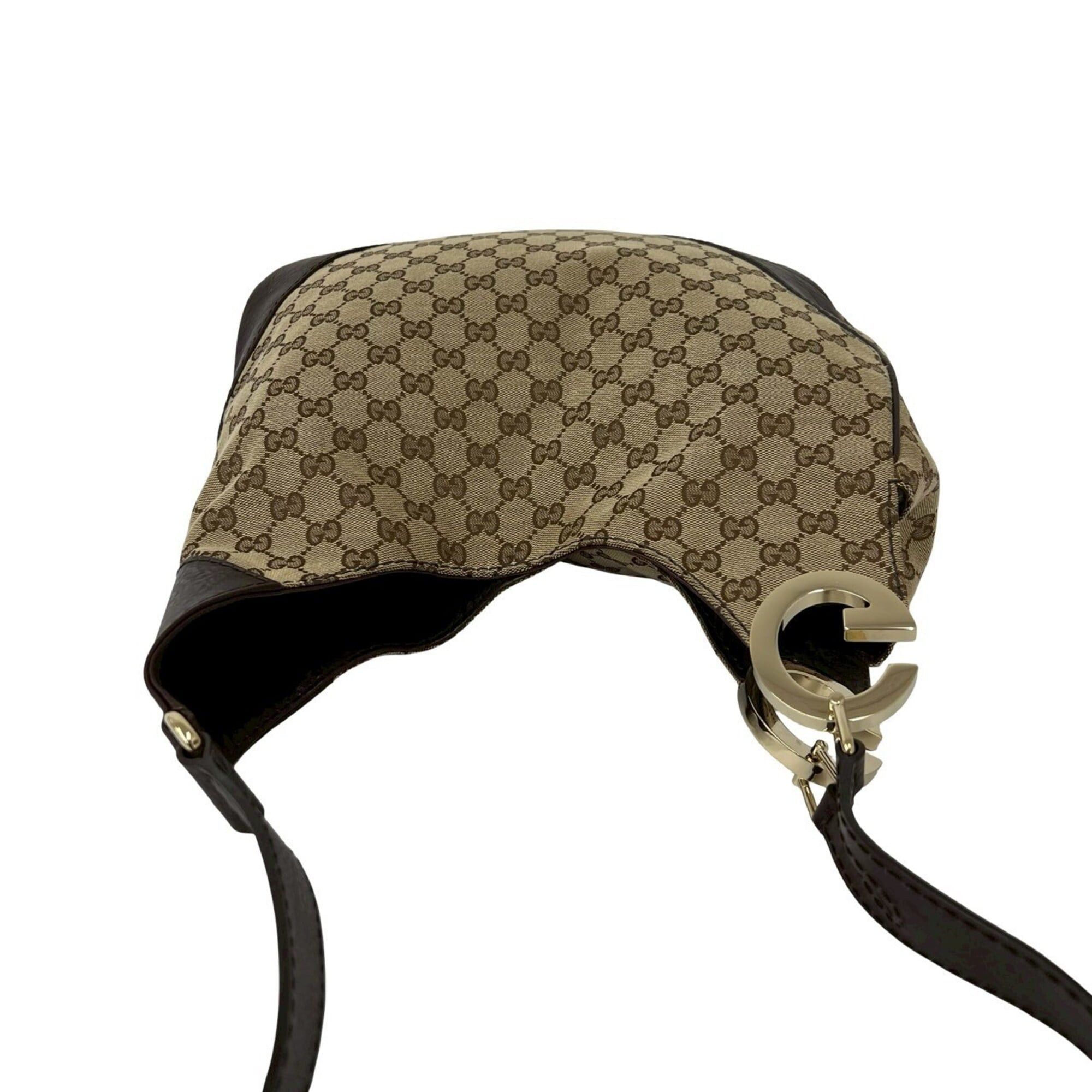 Gucci GUCCI logo hardware GG pattern canvas leather genuine shoulder bag body brown beige 05554 Size ONE SIZE - 4 Thumbnail