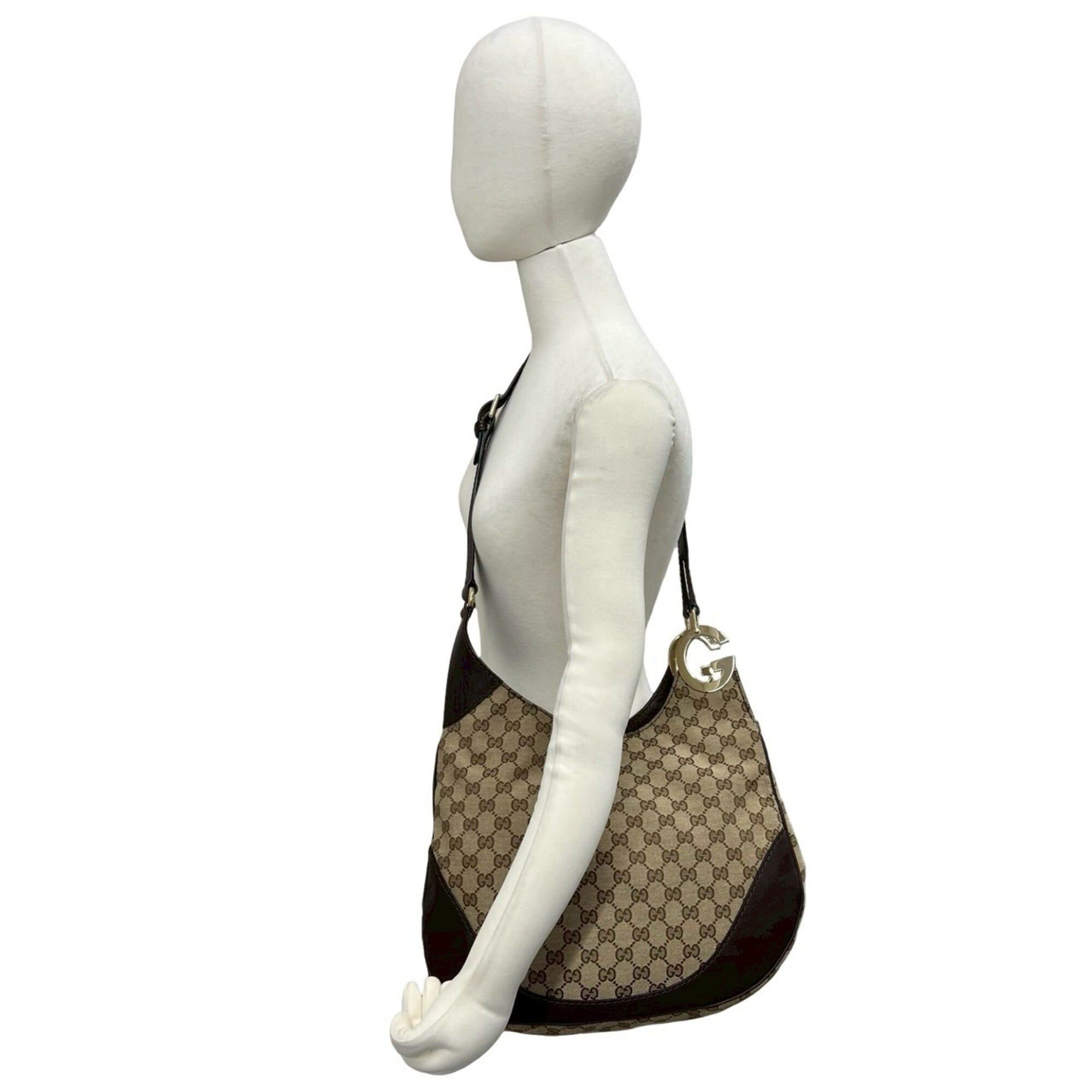 Gucci GUCCI logo hardware GG pattern canvas leather genuine shoulder bag body brown beige 05554 Size ONE SIZE - 2 Thumbnail