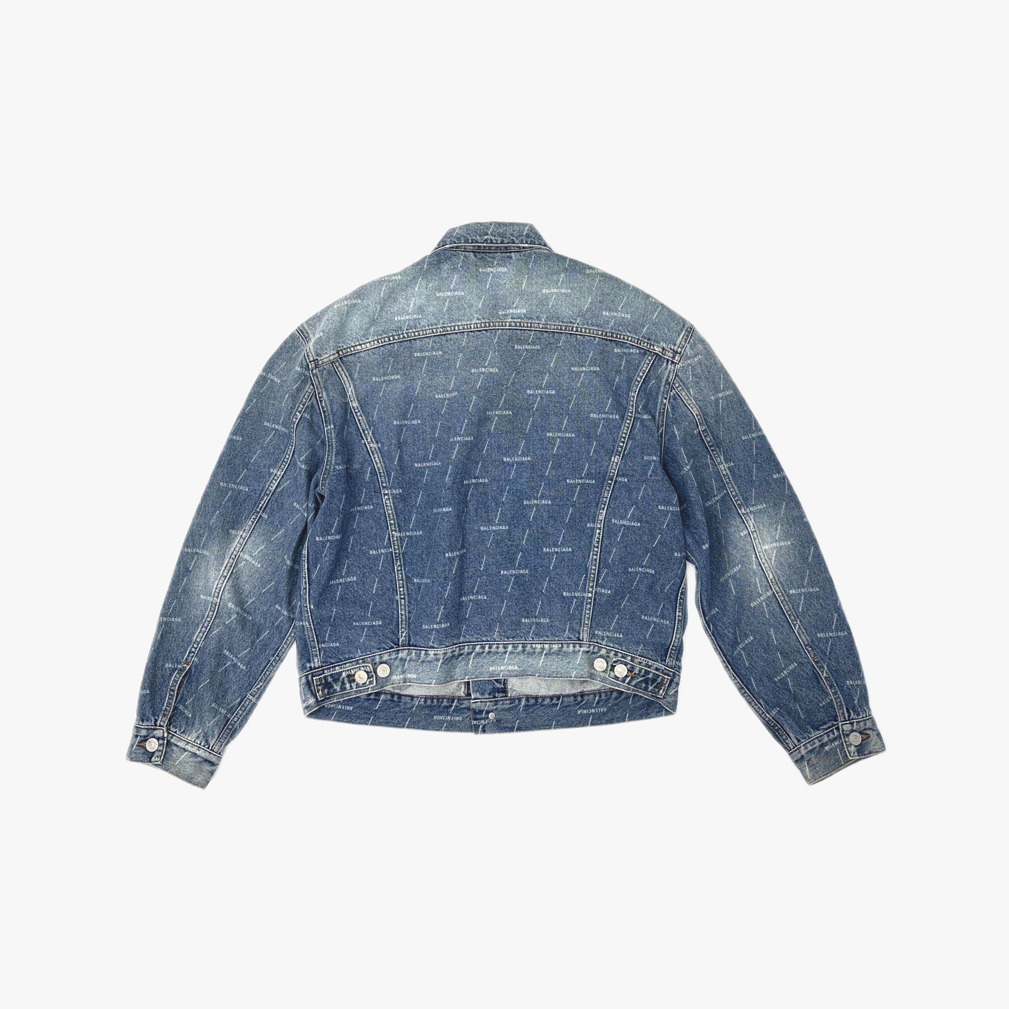Balenciaga Balenciaga Logo Print Denim Jacket Size S Size US S / EU 44-46 / 1 - 2 Thumbnail