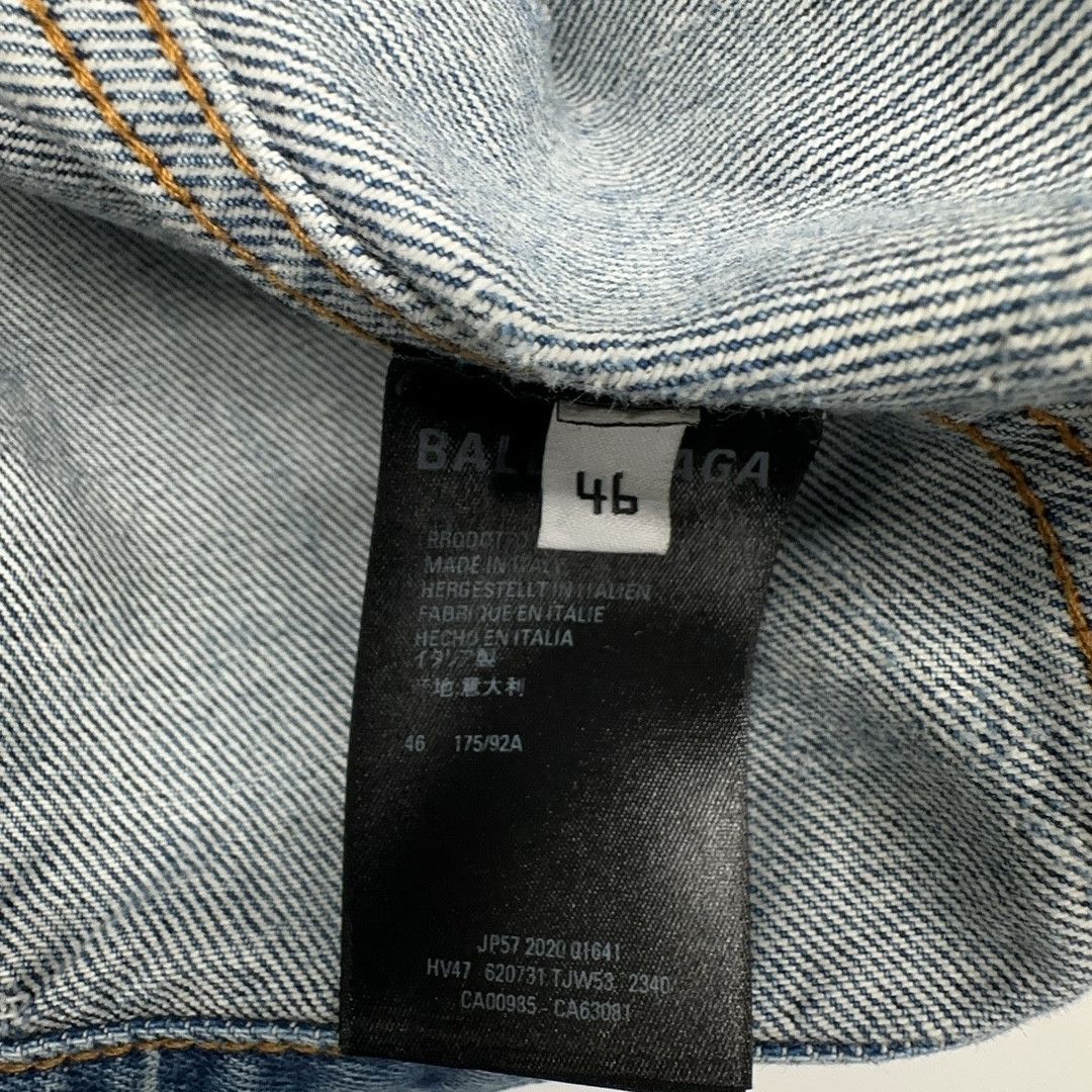 Balenciaga Balenciaga Logo Print Denim Jacket Size S Size US S / EU 44-46 / 1 - 4 Thumbnail