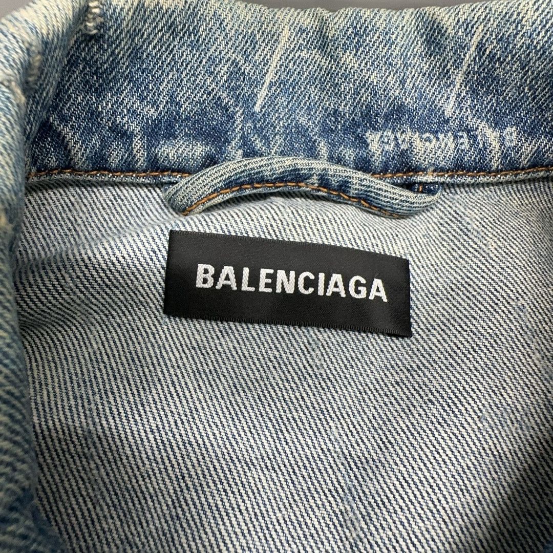 Balenciaga Balenciaga Logo Print Denim Jacket Size S Size US S / EU 44-46 / 1 - 3 Thumbnail