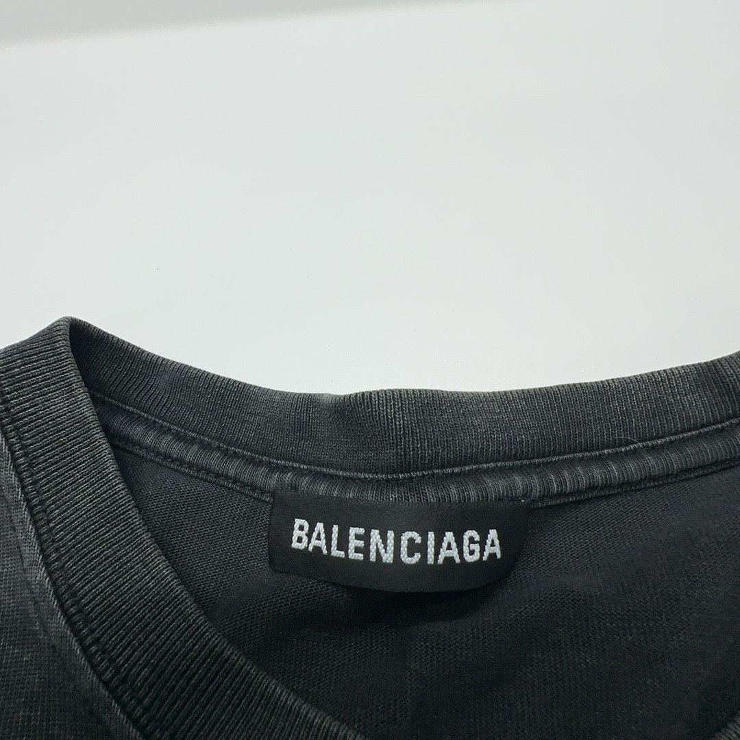 Balenciaga Balenciaga Logo Collar T-Shirt Size M Size US M / EU 48-50 / 2 - 3 Thumbnail