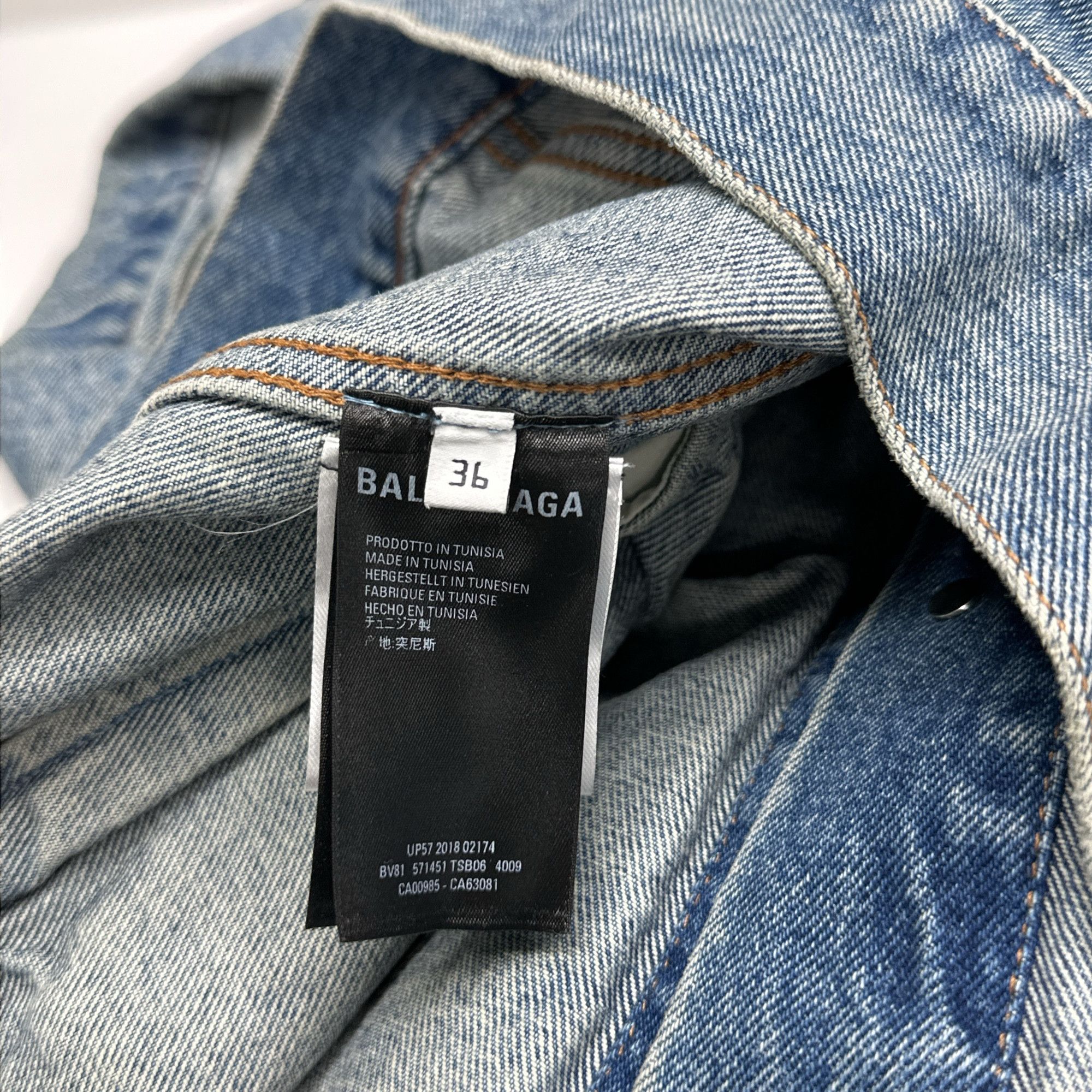 Balenciaga Balenciaga Back Logo Denim Jacket Size 36 Size XS / US 0-2 / IT 36-38 - 4 Thumbnail