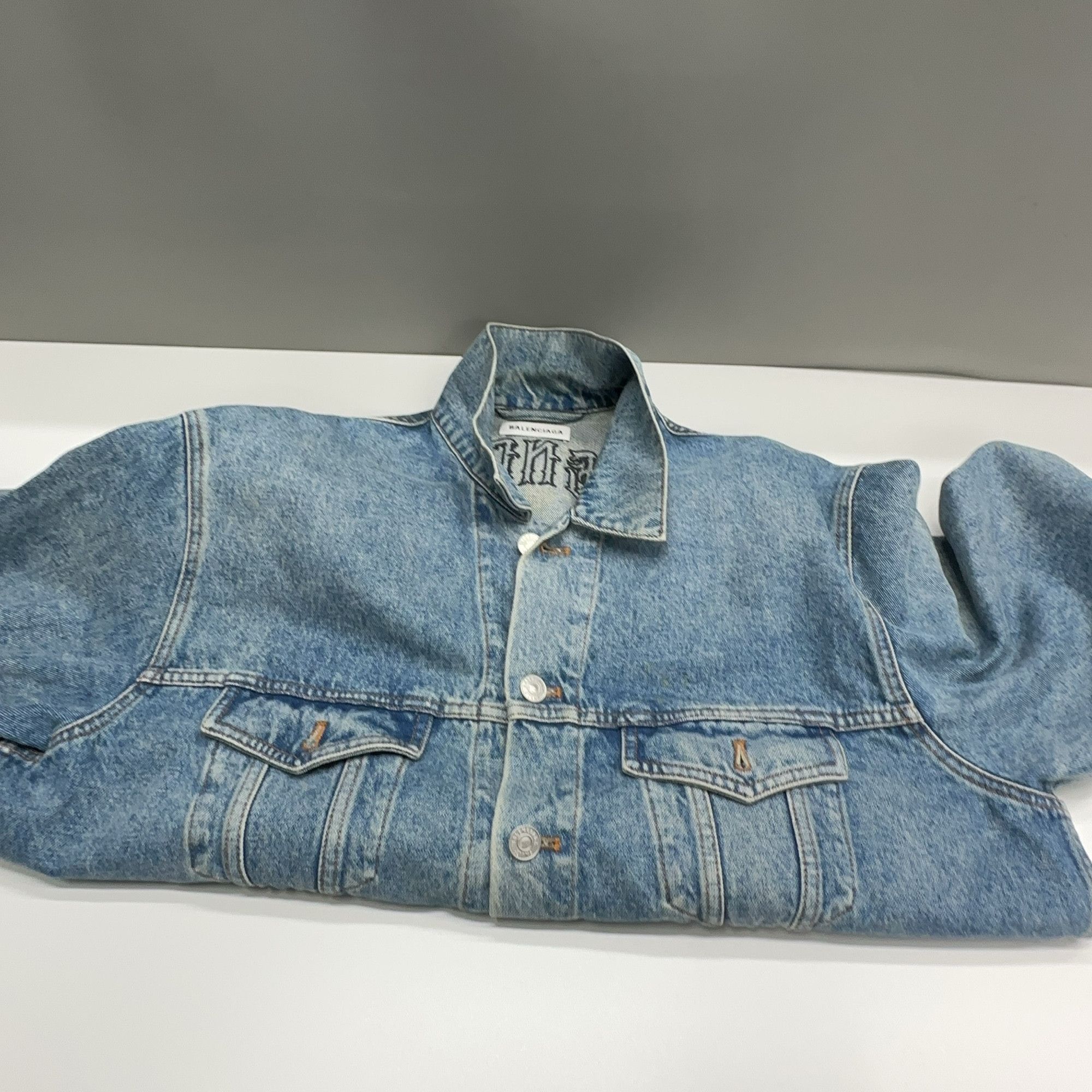 Balenciaga Balenciaga Back Logo Denim Jacket Size 36 Size XS / US 0-2 / IT 36-38 - 8 Thumbnail